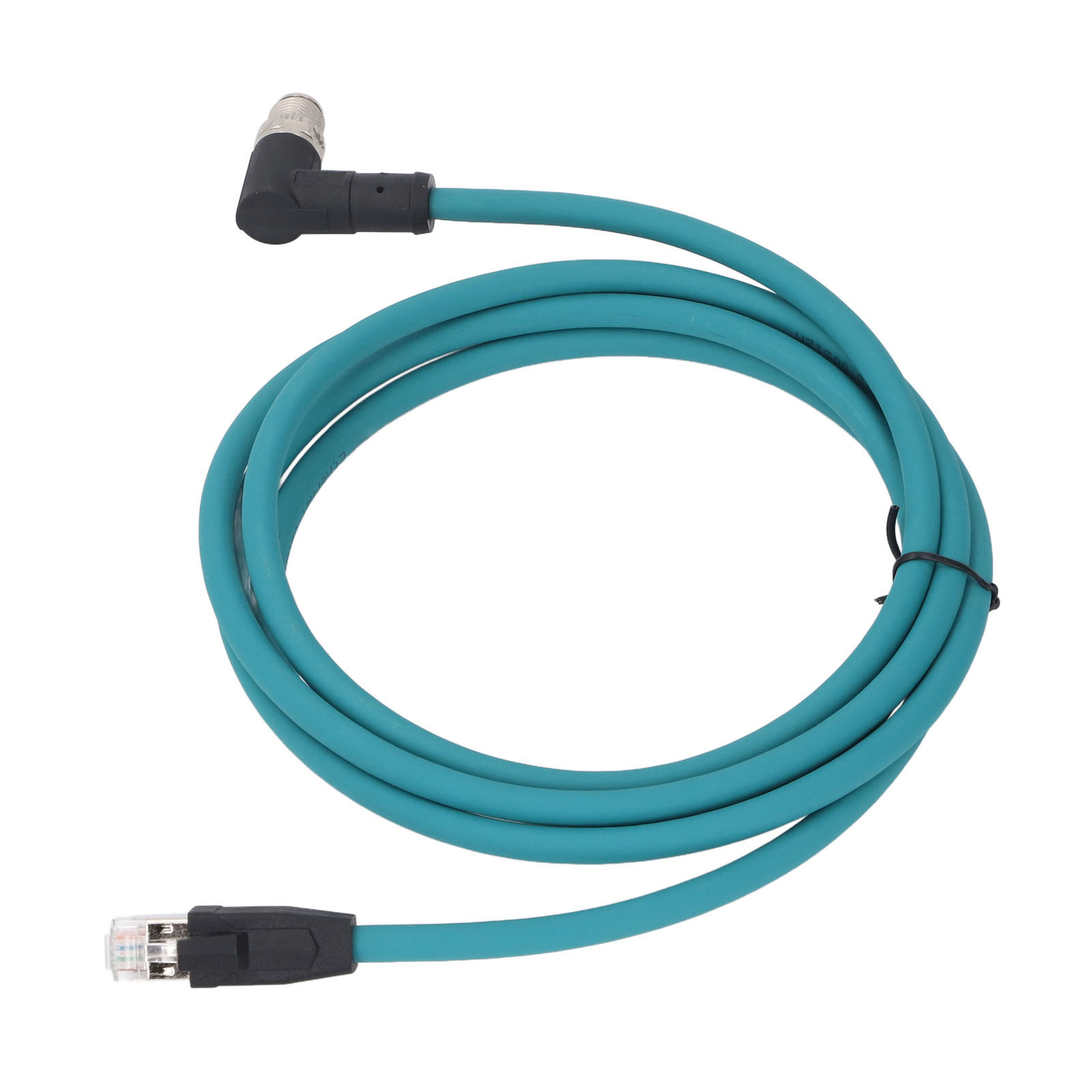 Cat6a-ethernetkabel, M12 8-poliger X-code-stecker Auf Rj45-stecker, Geschirmt, Ip67 Wasserdicht, 2 Meter, Blauer Mantel