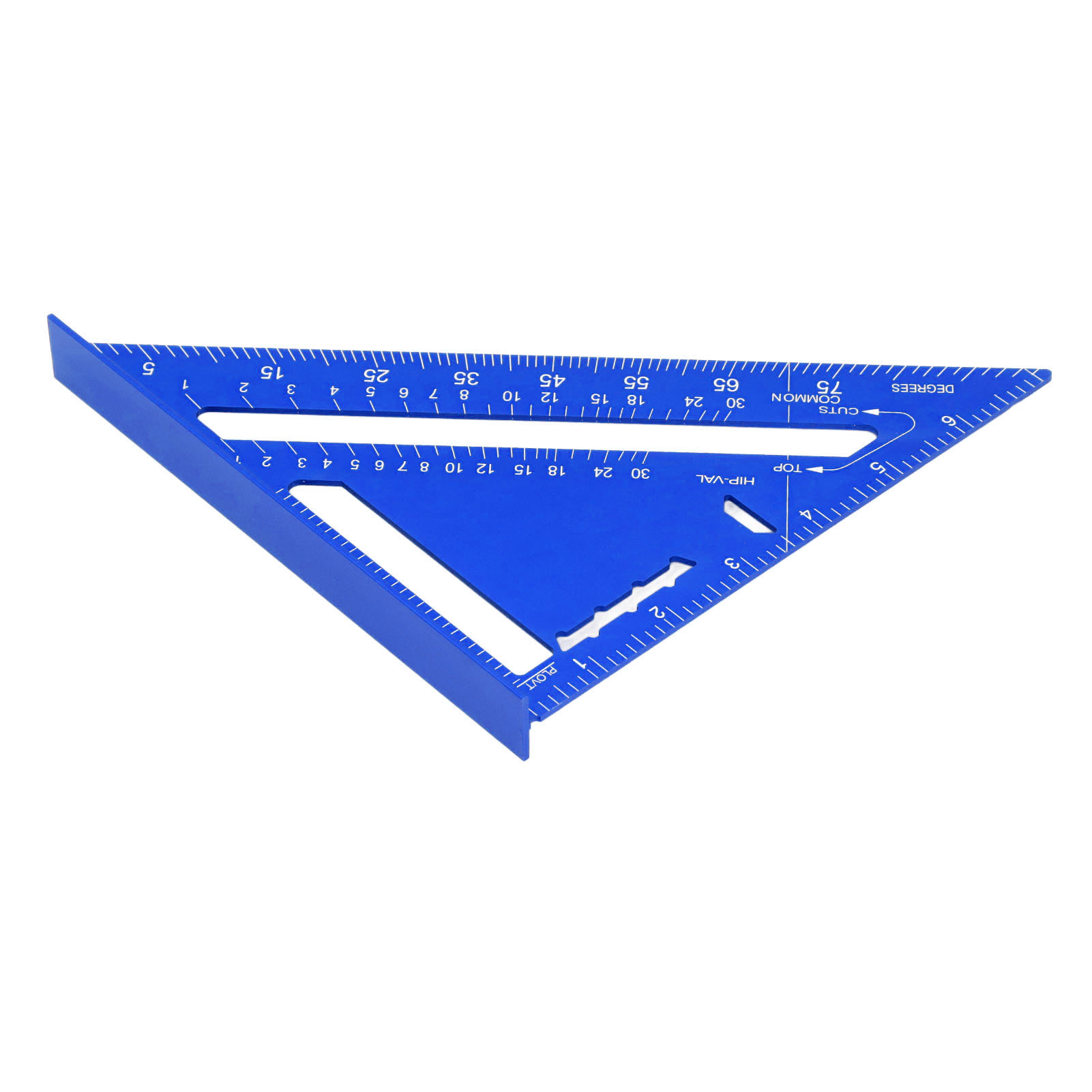 7-zoll-zimmermannswinkel, Zoll-messwerkzeug Für Dachsparren, Dreieckiges Lineal Aus Aluminiumlegierung, Blau, Winkel 90° Bis 45°, Für Holzbearbeitung