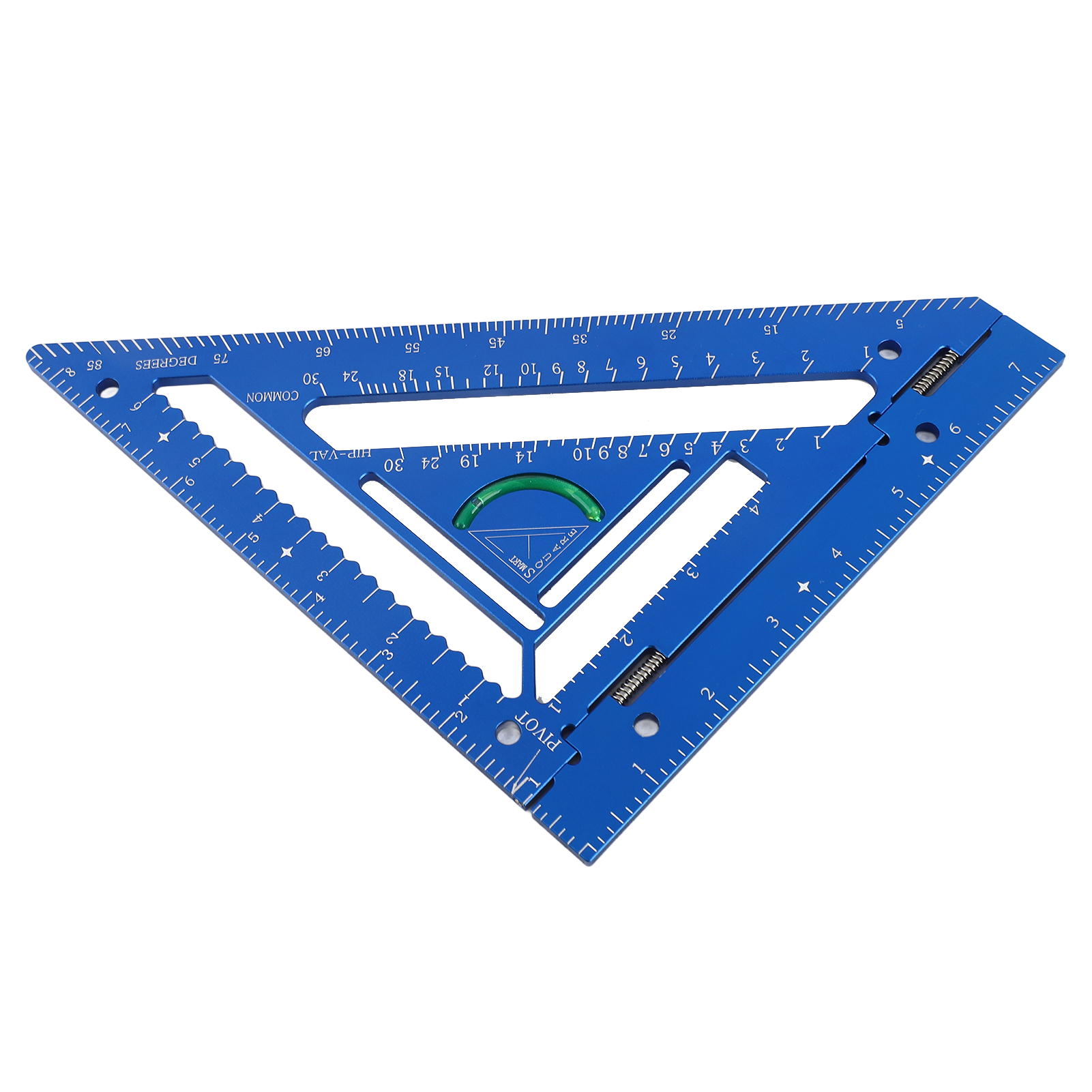 Winkelmesser Aus Aluminiumlegierung, Dreieckswerkzeug, Winkelmesser, Schreinerwinkel Mit Schablone Für Die Holzbearbeitung, Blau