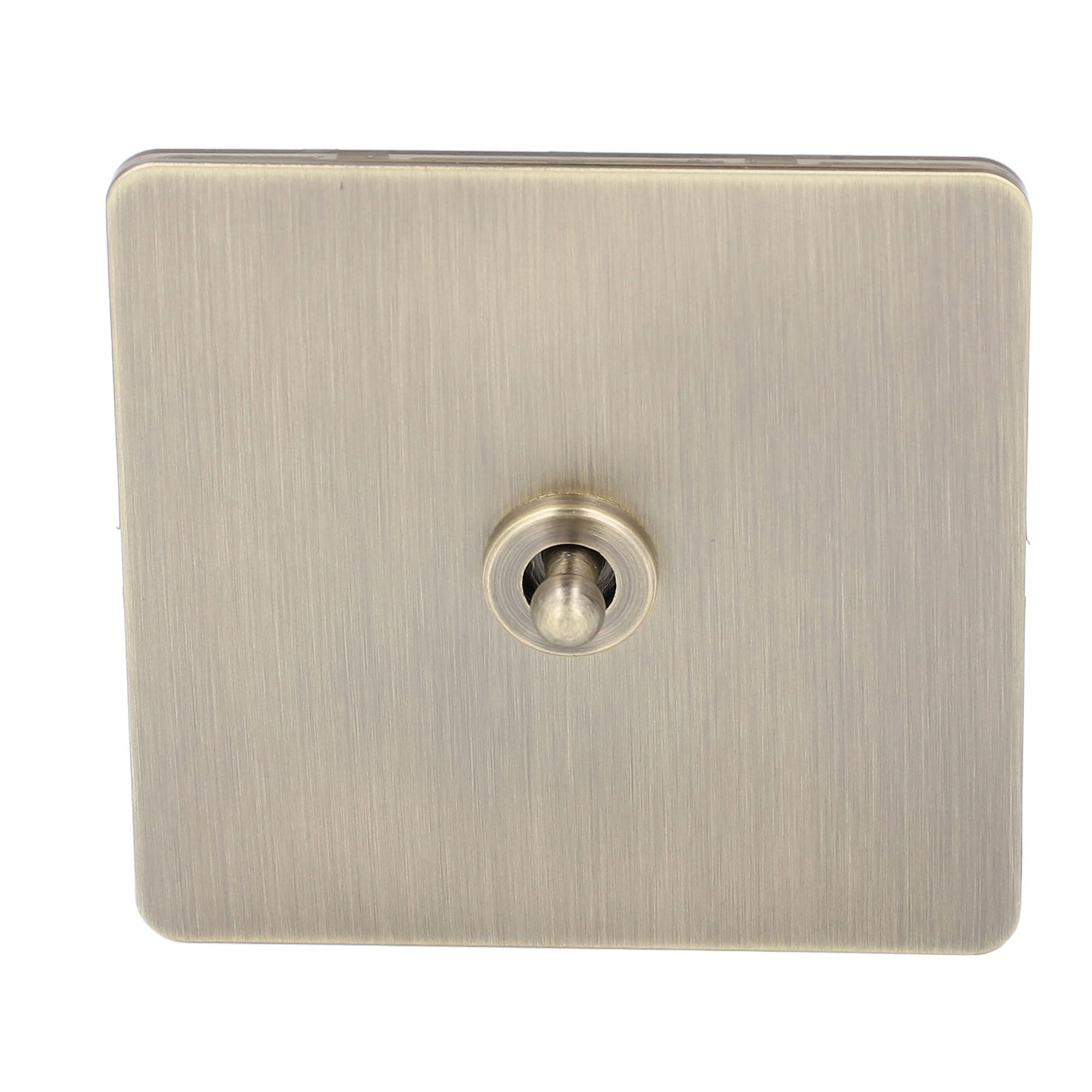 Ac250v Wippschalter, 1-fach, 2 Positionen, Edelstahlfront Mit Antikbronze-finish, Einpolig