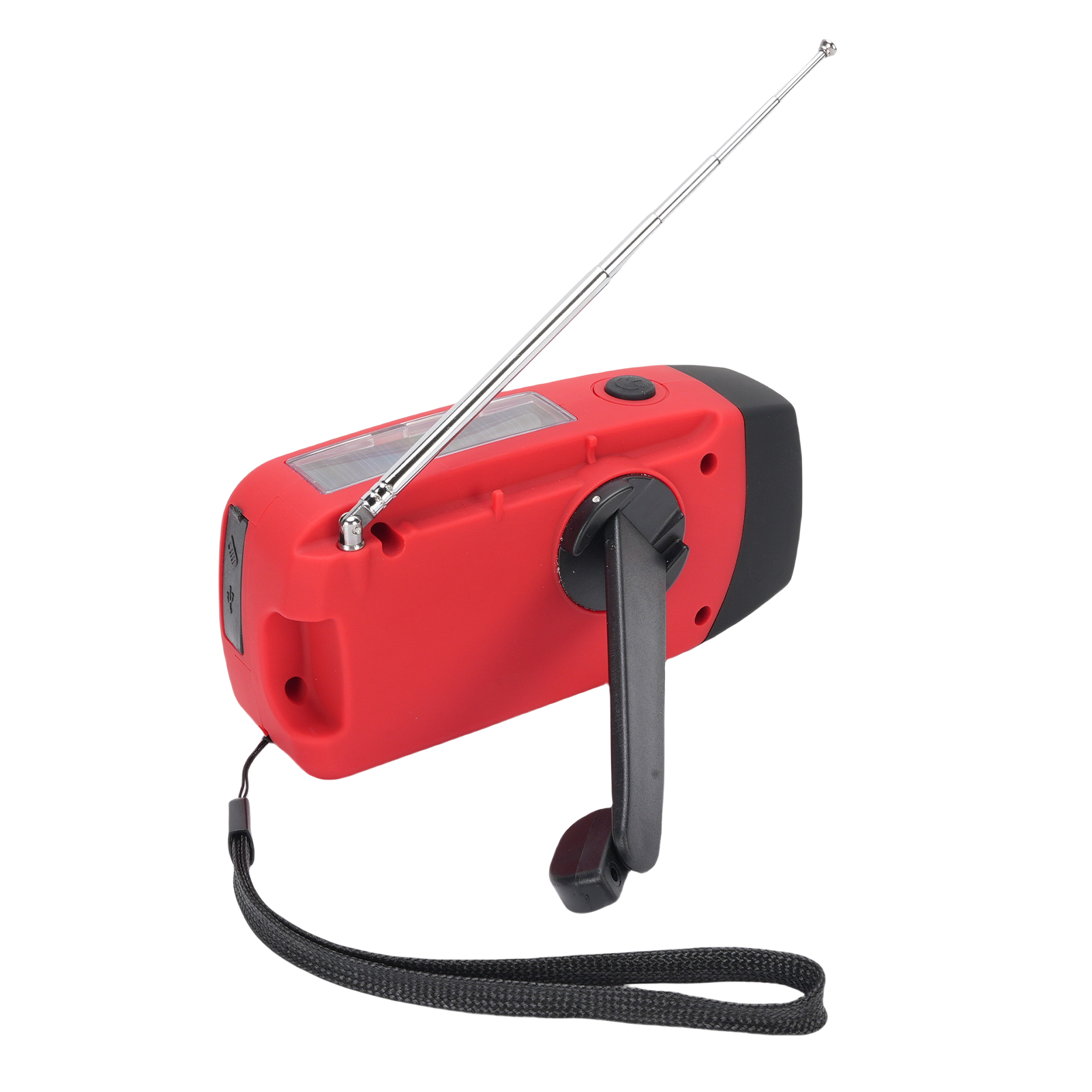 Notfall-solarradio Mit Kurbel Und Usb-c-ladefunktion, Tragbares Am/fm-radio, 5000 Mah Akku, Sos-alarm Und Taschenlampe Für Camping Und Wandern Im Falle Eines Stromausfalls (europäische Rote Version).