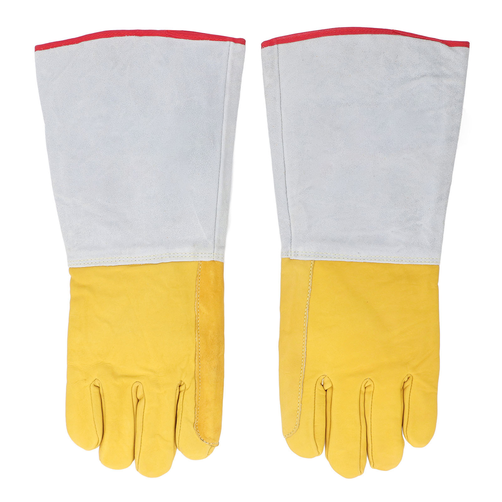 Set Aus 2 Ln2-schutzhandschuhen, 40 Cm Lang, Aus Frostbeständigem Rindsleder Für Niedrige Temperaturen, Geeignet Zur Lagerung Von Flüssigem Stickstoff Und Trockeneis.
