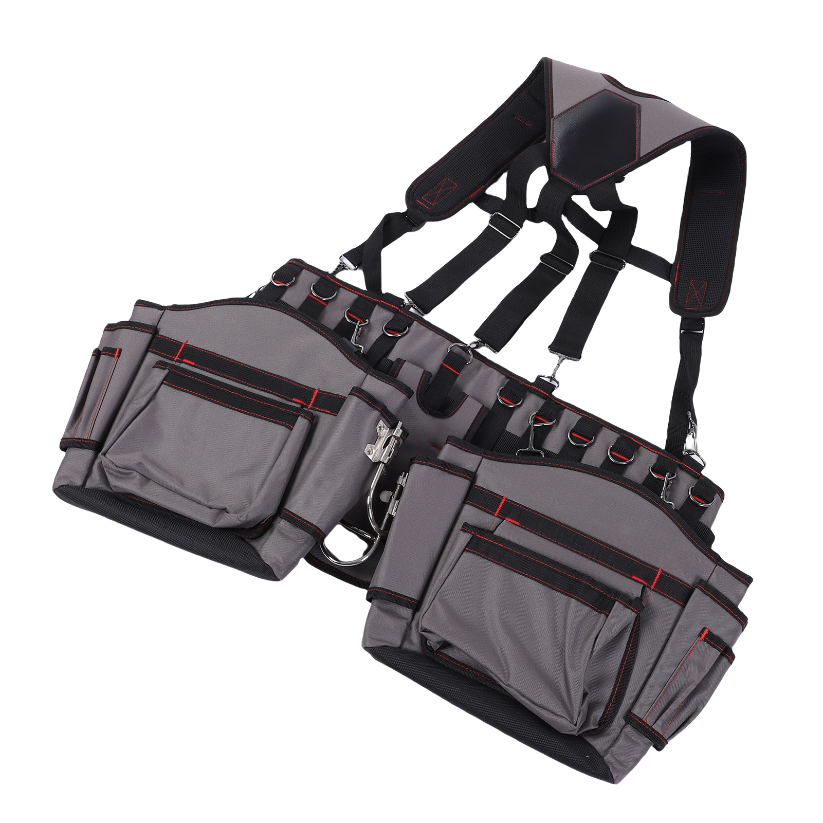 Robuste Werkzeugtasche Für Elektriker, Mit Mehreren Fächern, Aus Oxford-gewebe, Multifunktional Und Verstellbar, Ideal Für Bauarbeiten.