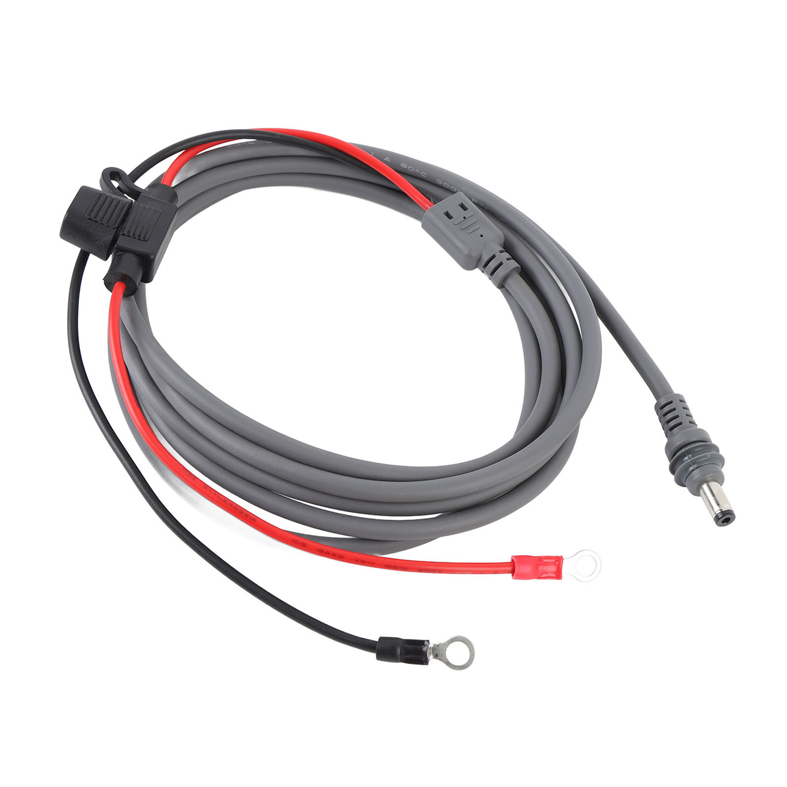 Rechteckiges Gleichstromkabel Für Satellitenanlage, 18 Awg, Runder Klemmenblock Mit 30-a-sicherungskasten, 5 M (16,4 Ft), Für Mini Der 4. Generation