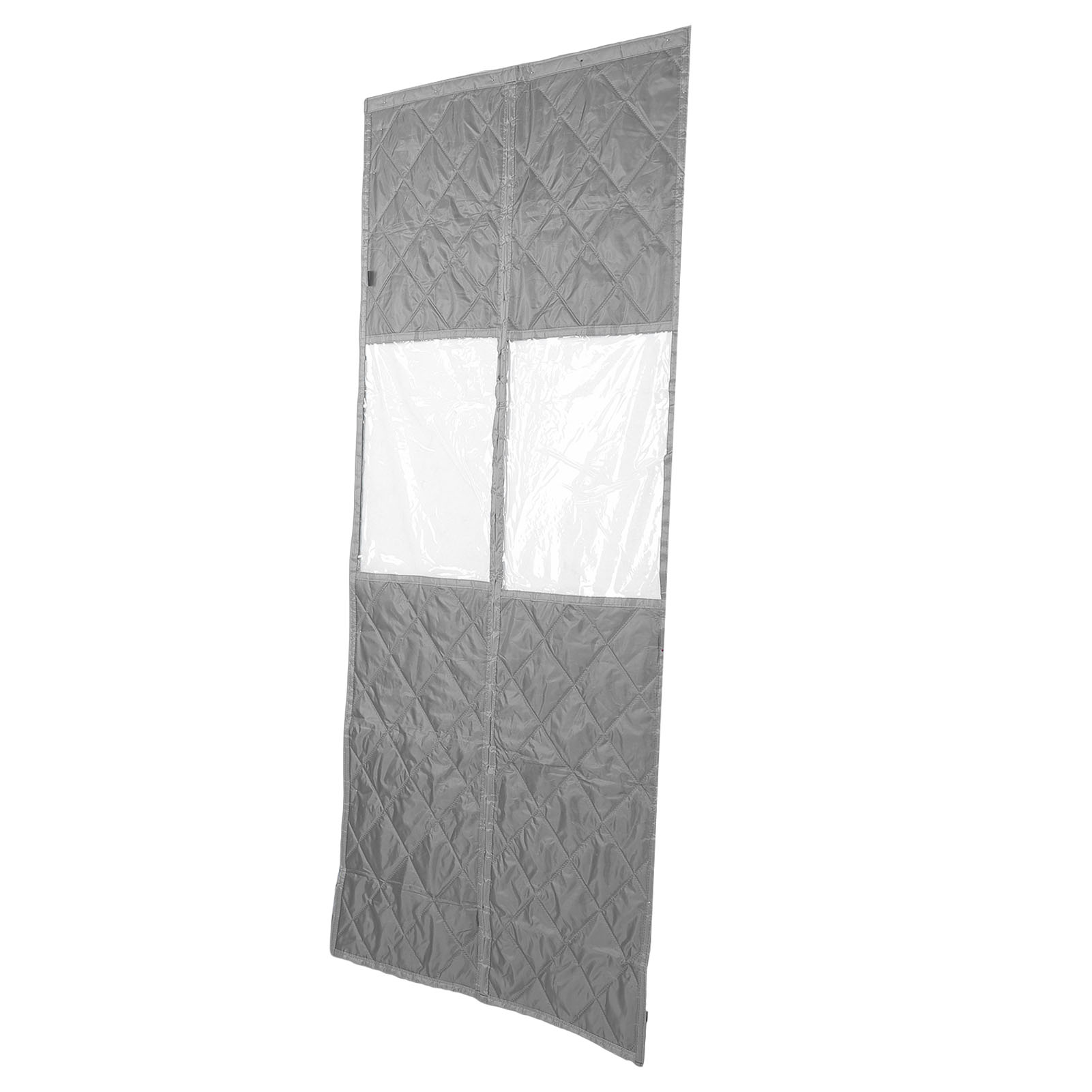 Winterlicher, Wärmeisolierter Magnet-türvorhang Mit Transparentem Fenster, Schutz Vor Kälte, Für Haustüren Der Größe 88 X 216 Cm (34,65 X 85,04 Zoll), Grau.