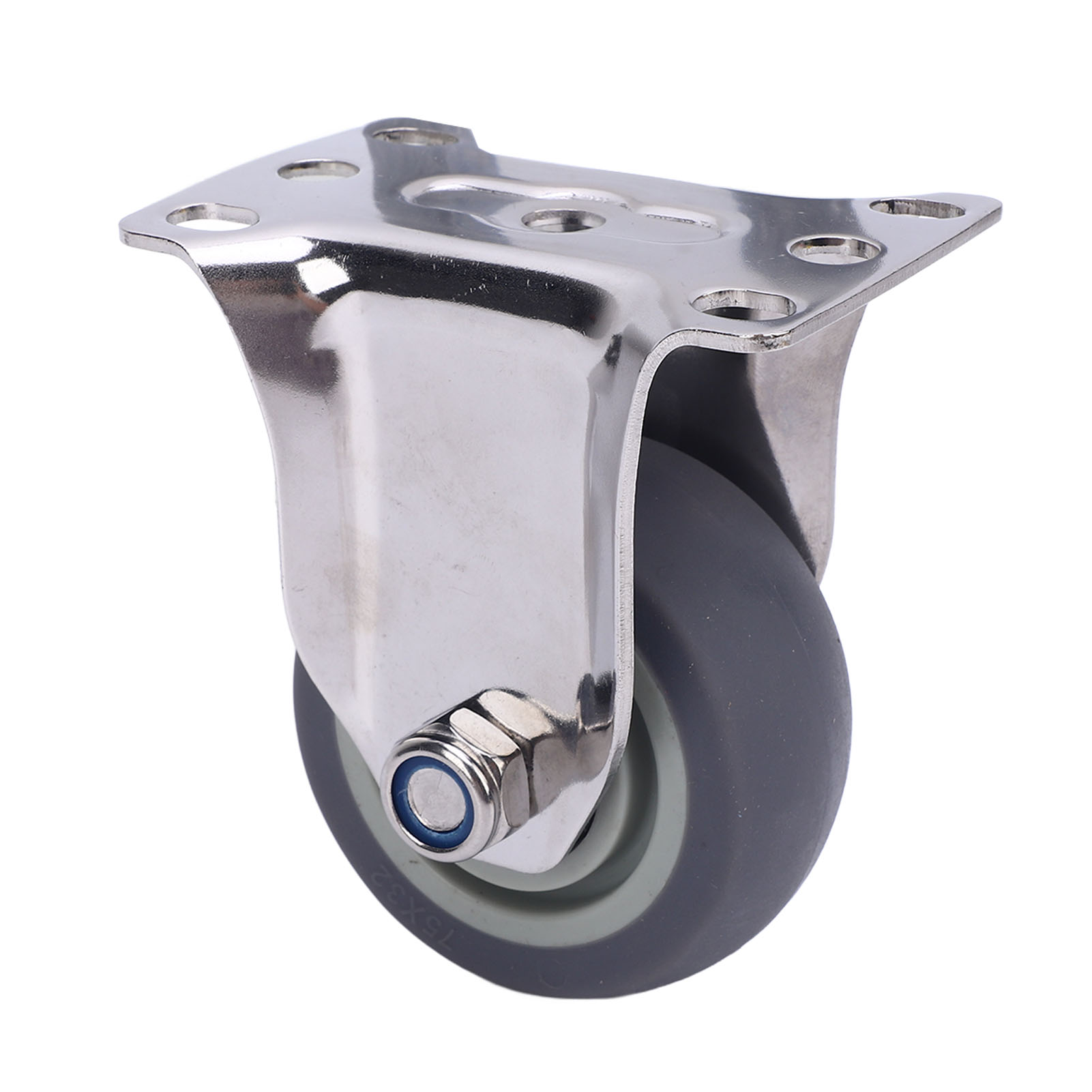 7,6 Cm (3 Zoll) Lenkrolle Mit Robustem Und Leisem Rahmen Aus Edelstahl 304 Und Tpr-rädern, Für Transportwagen, Möbel Und Werkbänke.