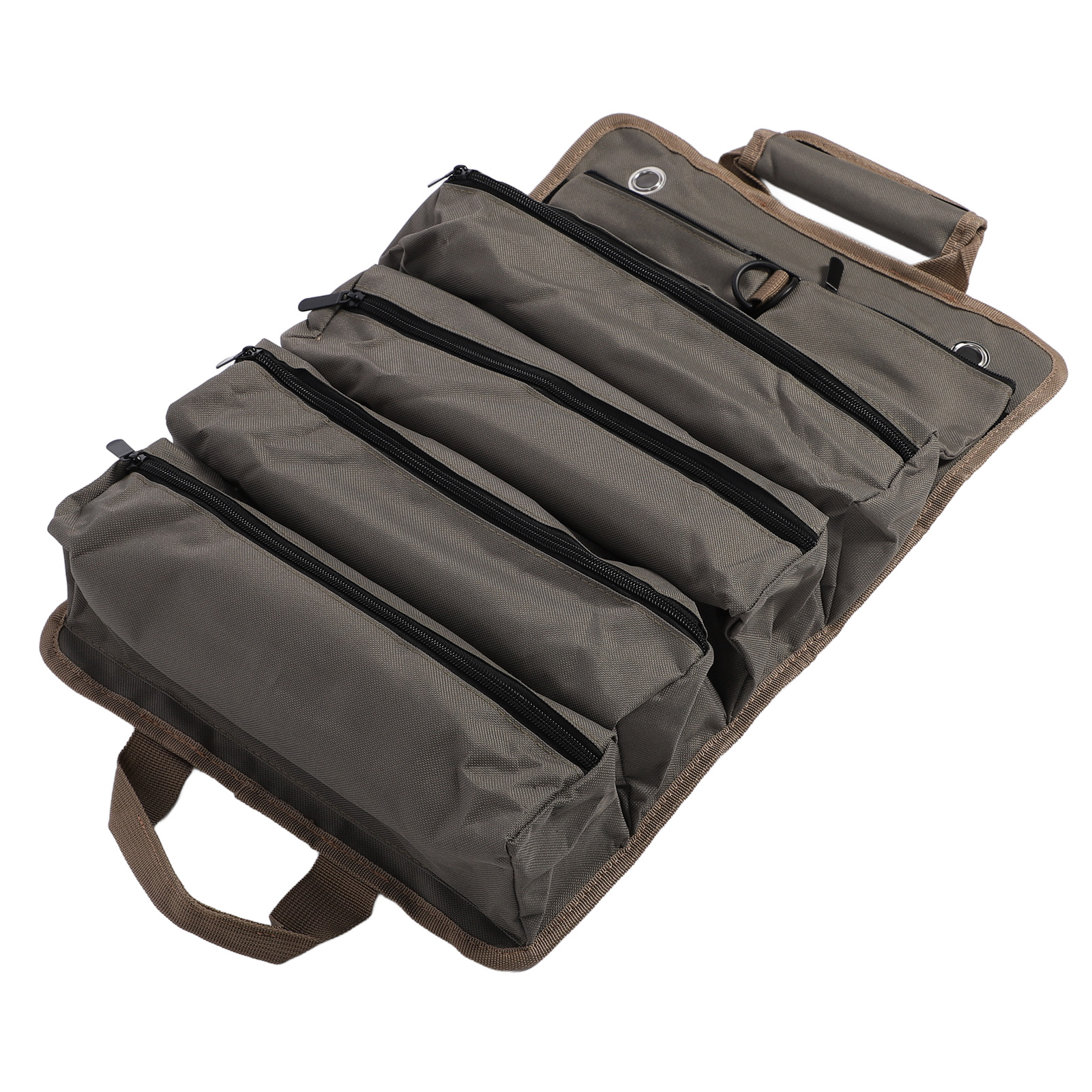 Aufrollbare Werkzeugtasche, 2 Abnehmbare Taschen, 4 Geräumige Fächer, Robustes Oxford-gewebe, Aufrollbarer Organizer Für Elektrikerwerkzeuge