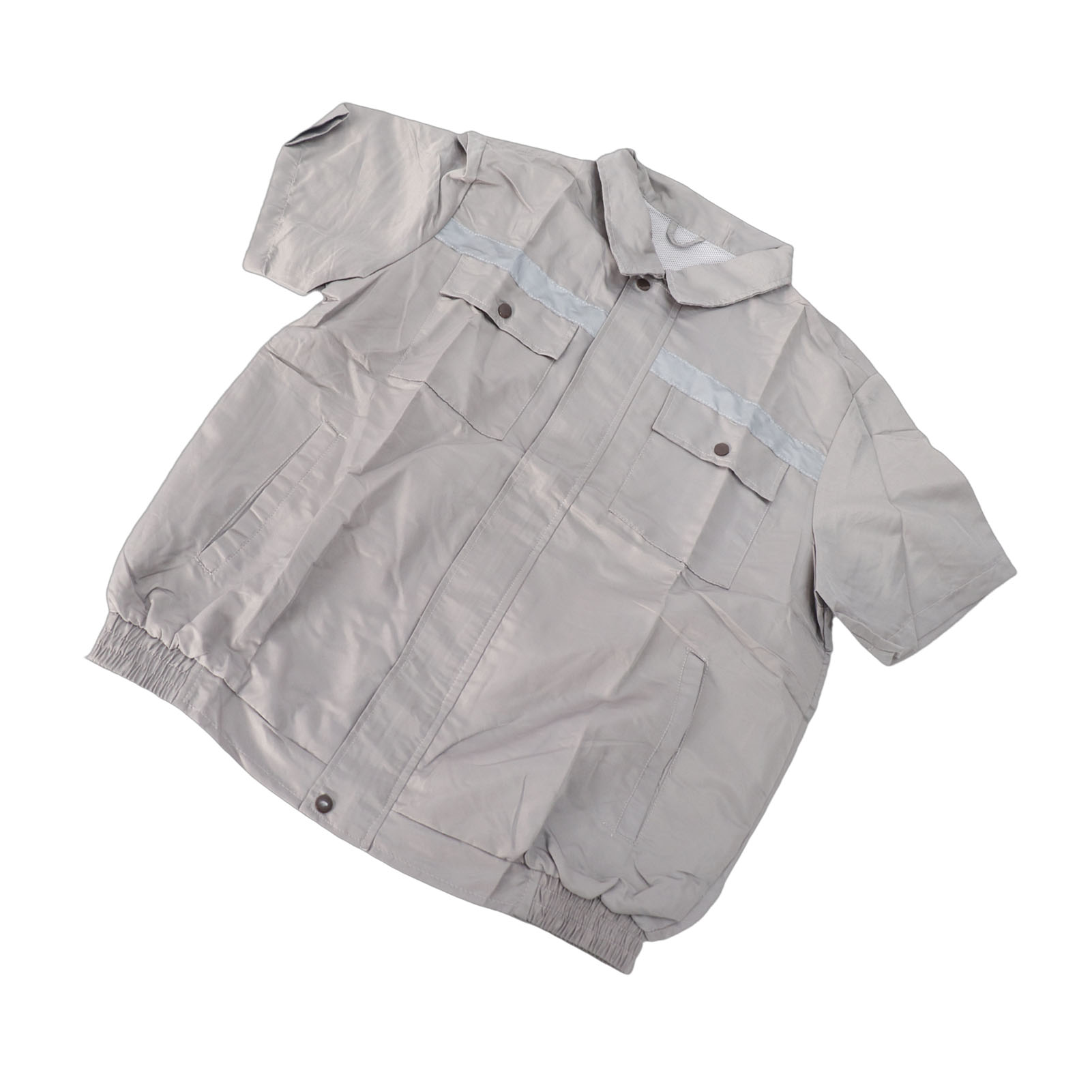Kurzärmelige, Belüftete Jacke Mit 4 Einstellbaren Belüftungsstufen Und Einem Reflektierenden Streifen.