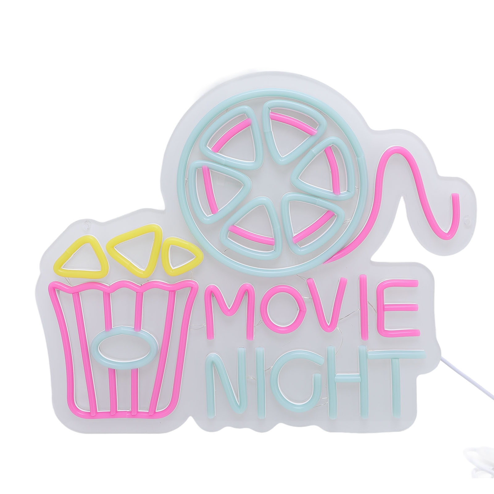 Mehrfarbige Led-neonleuchte Für Filmabende, Helligkeit Einstellbar, Wanddekoration, Usb-anschluss