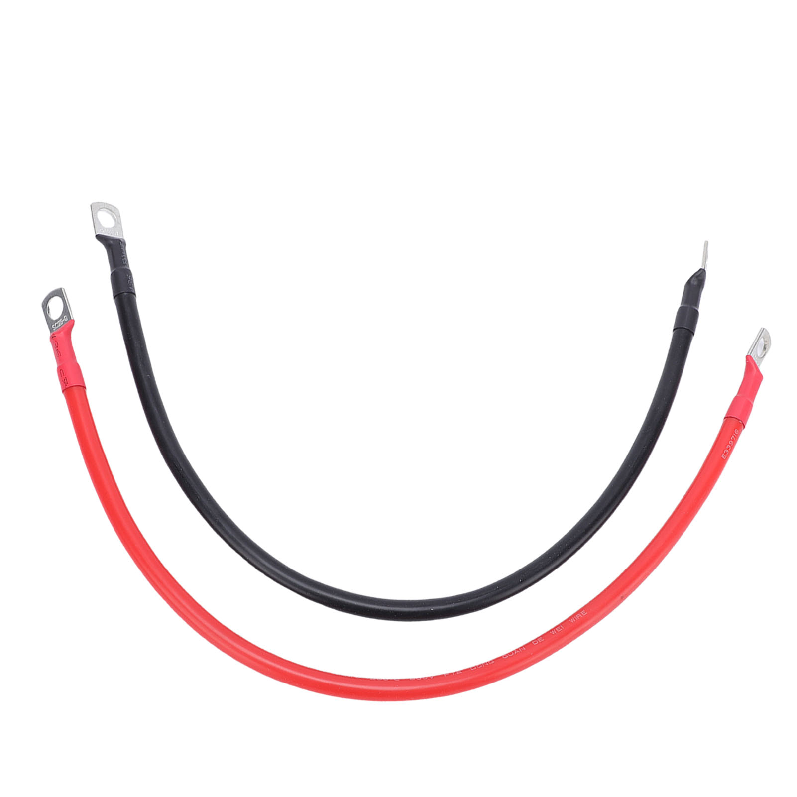 Packung Mit 2 6awg 30cm (12 Zoll) Batterie-wechselrichterkabeln Mit 8mm (0,31 Zoll) Verzinnten Kupferösen Für Boote, Wohnmobile Oder Solarfahrzeuge.