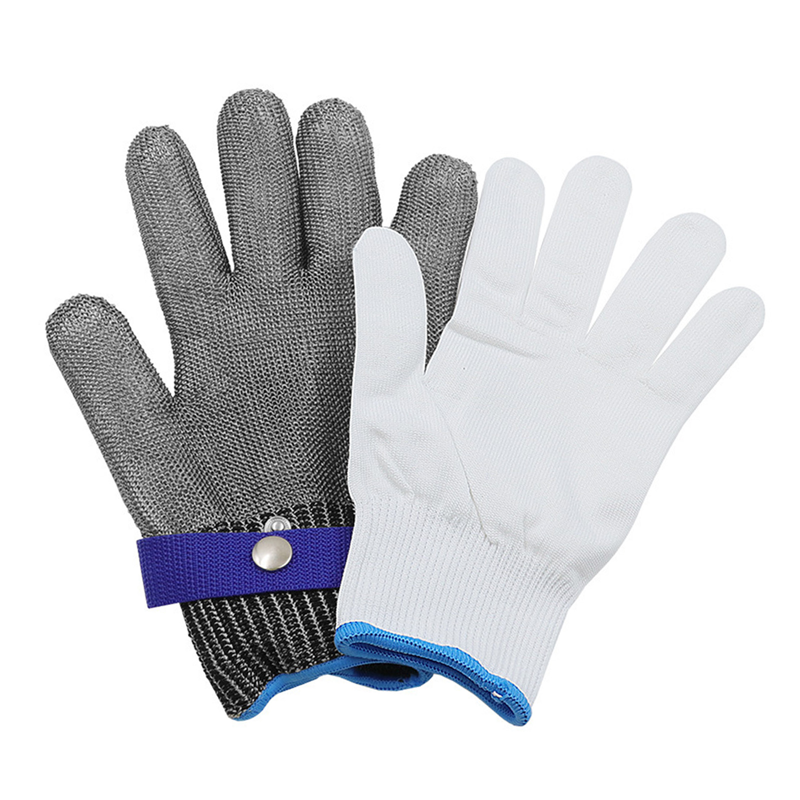 Schnittfeste Handschuhe, Handschutz, Bequem Und Atmungsaktiv, Aus Edelstahl Und Nylon, Für Die Fleischverarbeitung Und Arbeiten Mit Der Elektrosäge, Größe 2xl (26,5 Cm / 10,43 Zoll).
