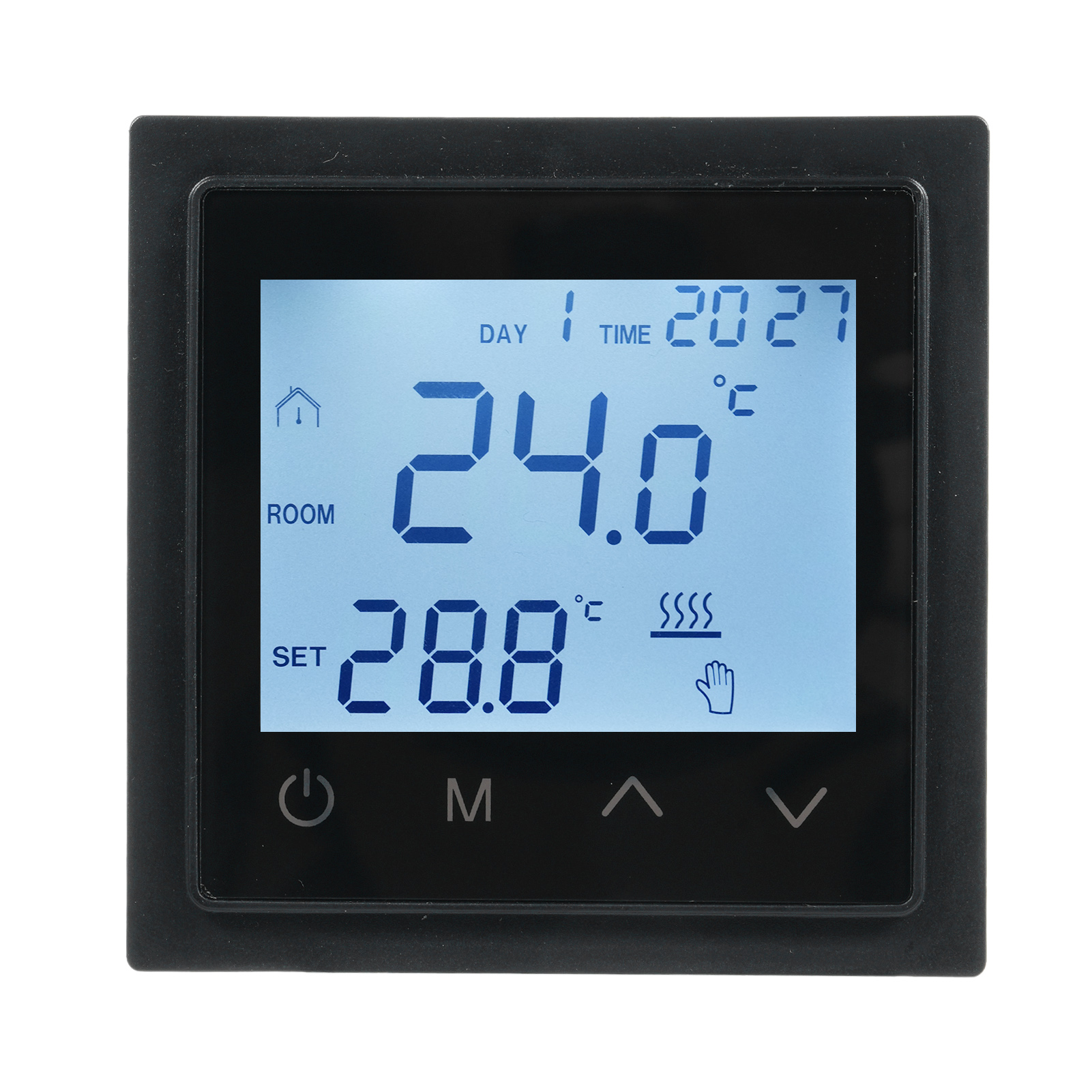 Intelligenter Digitaler Thermostat 16a Für Fußbodenheizung Mit Led-touchscreen, Ntc-temperatursensor Und Temperaturumschaltung (85–265 V). Steuerung Der Elektrischen Heizung.