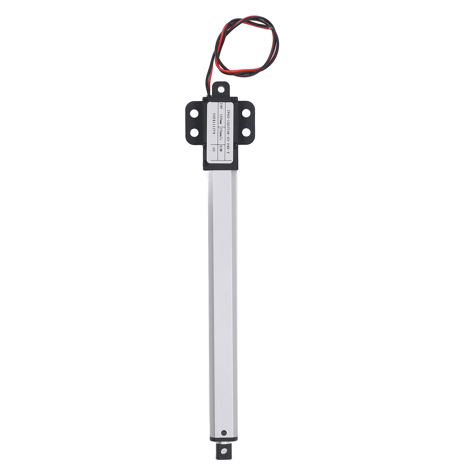Elektrischer Mini-linearantrieb Mit Automatischer Teleskopbewegung, 150 Mm Hub, 50 N Kraft, 24 V Dc Stromversorgung, 15 Mm/s Geschwindigkeit, Mit Finnen Für Drohnen/roboter.