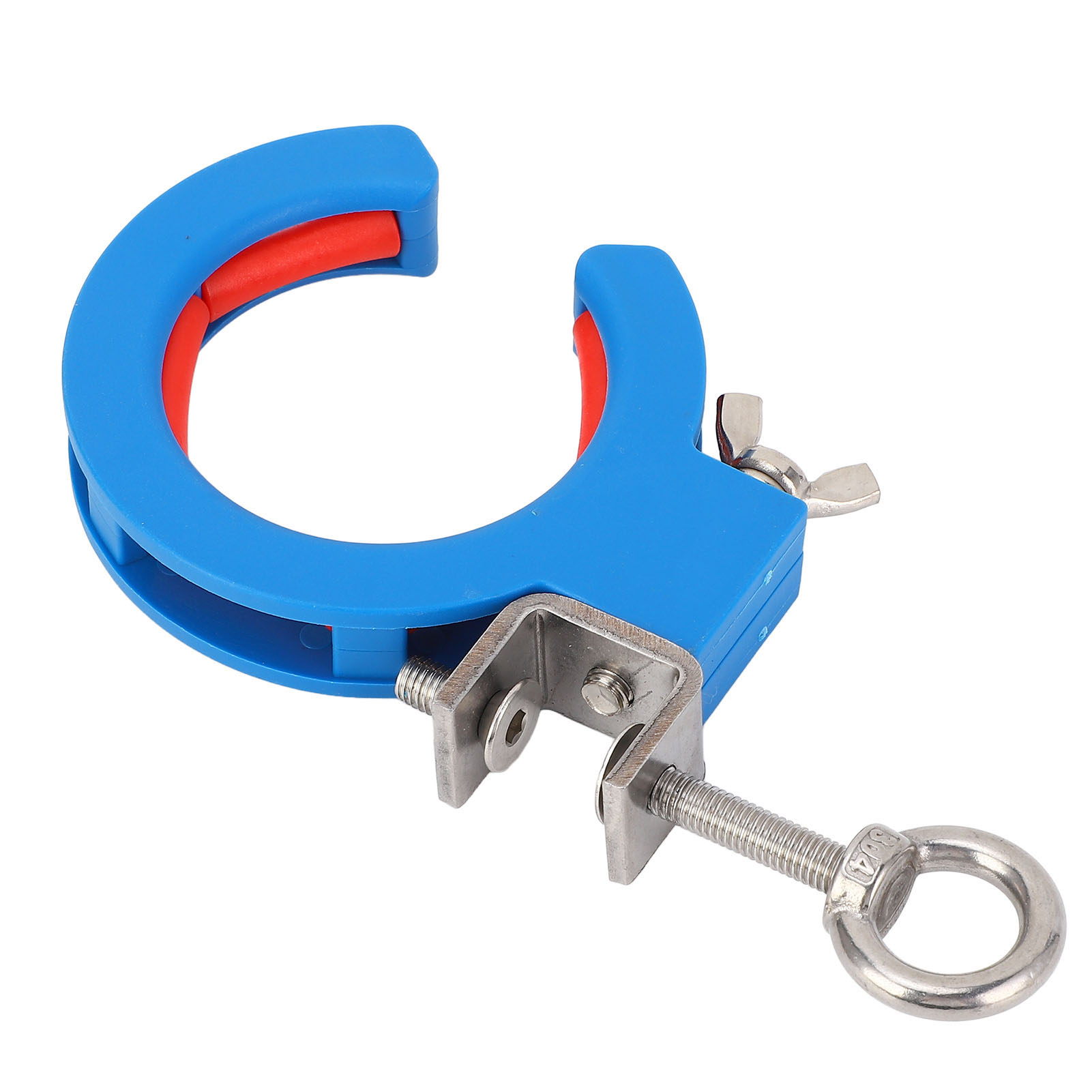 Rollenkabelrolle Mit 65 Mm Klemme Für Kabelrinnen, Verwendbar Im Innen- Und Außenbereich Sowie In Ecken (blau).