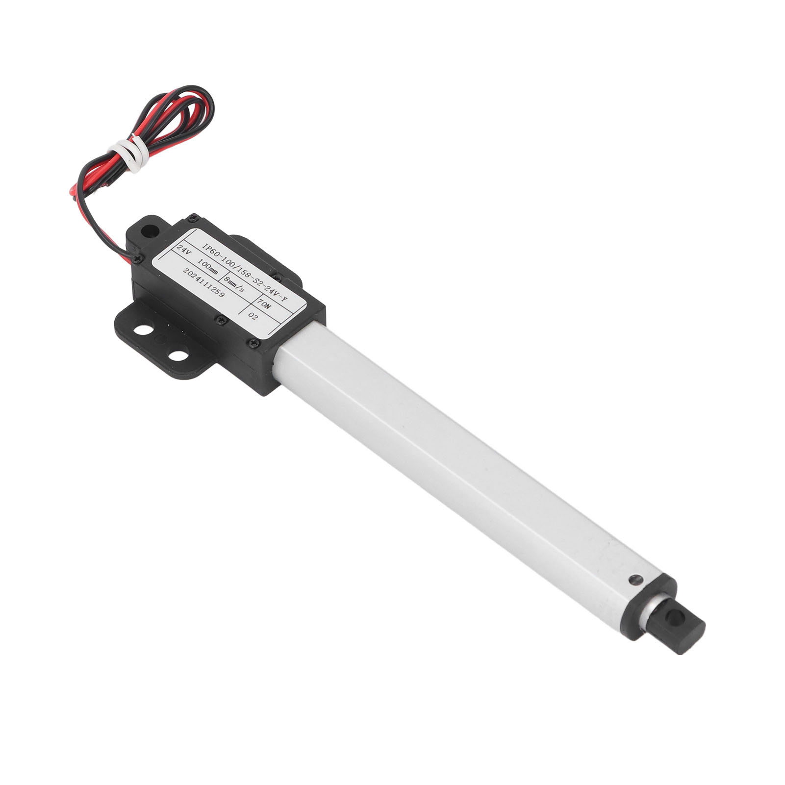 Mini-linearantrieb, 100 Mm Hub, 70 N Schubkraft, 8 Mm/s Geschwindigkeit, 24 V.
