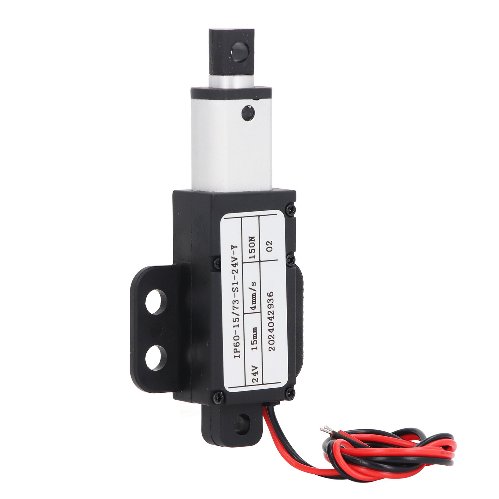 Elektrischer Mini-linearantrieb, 15 Mm Hub, 150 N Schubkraft, 4 Mm/s Geschwindigkeit, Mit Endschalter, 24 V Dc Stromversorgung.