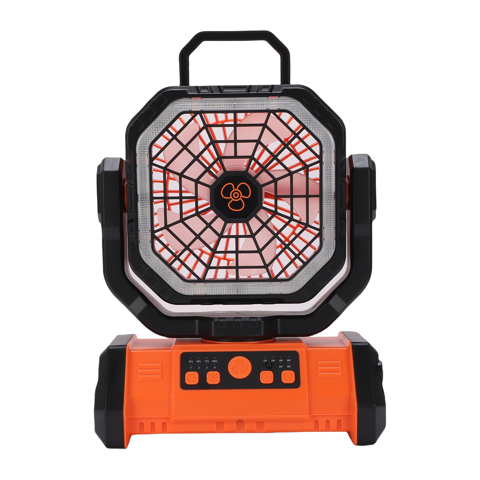 Campingventilator Mit Led-licht Und Fernbedienung, 4 Lüftergeschwindigkeiten, 3 Helligkeitsstufen, 20.000 Mah Akku, Für Zelt- Und Outdoor-einsatz.