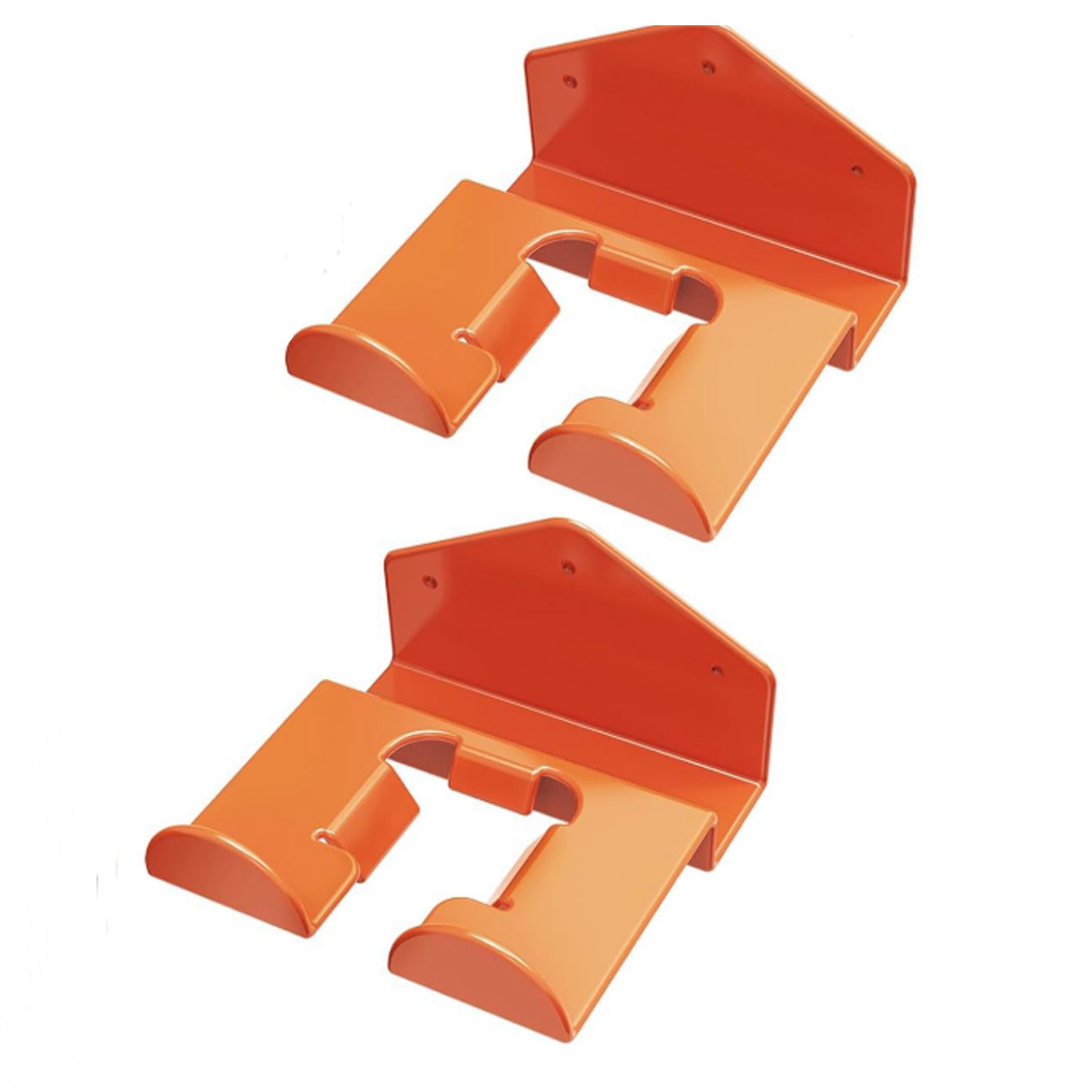 Set Mit 2 Wandhalterungen Für Rasentrimmer, Orange, Robust, Für Elektrowerkzeuge, Garagenorganisation
