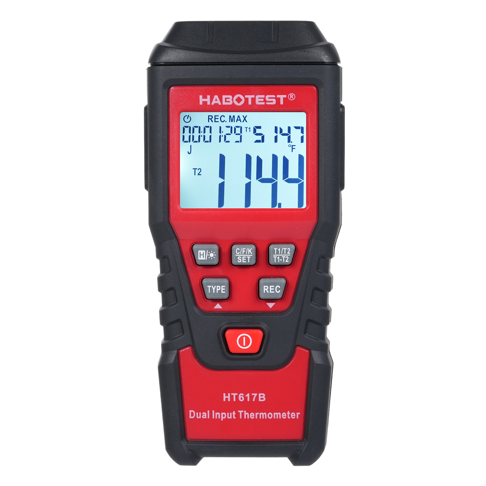 Habotest Ht617b 2-kanal Tragbares Digitales Thermometer: Misst Die Temperatur Von Hochofenflüssigkeiten Und Flüssigem Wasserstoff