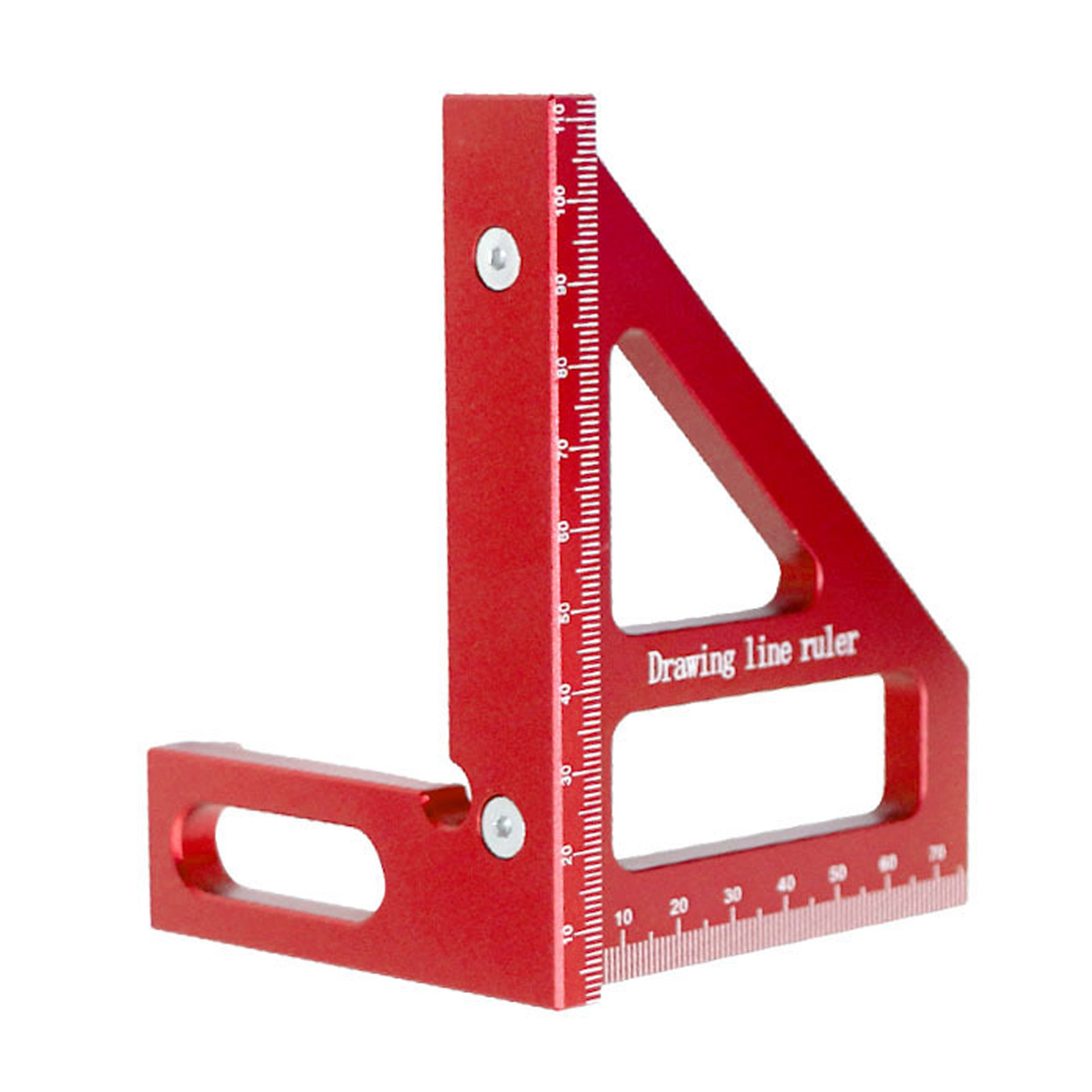 Zimmermannswinkel, 45°/90°-winkelmesser, Dreiecklineal, Markierungs- Und Messwerkzeug Für Ingenieure Und Zimmerleute (rot)