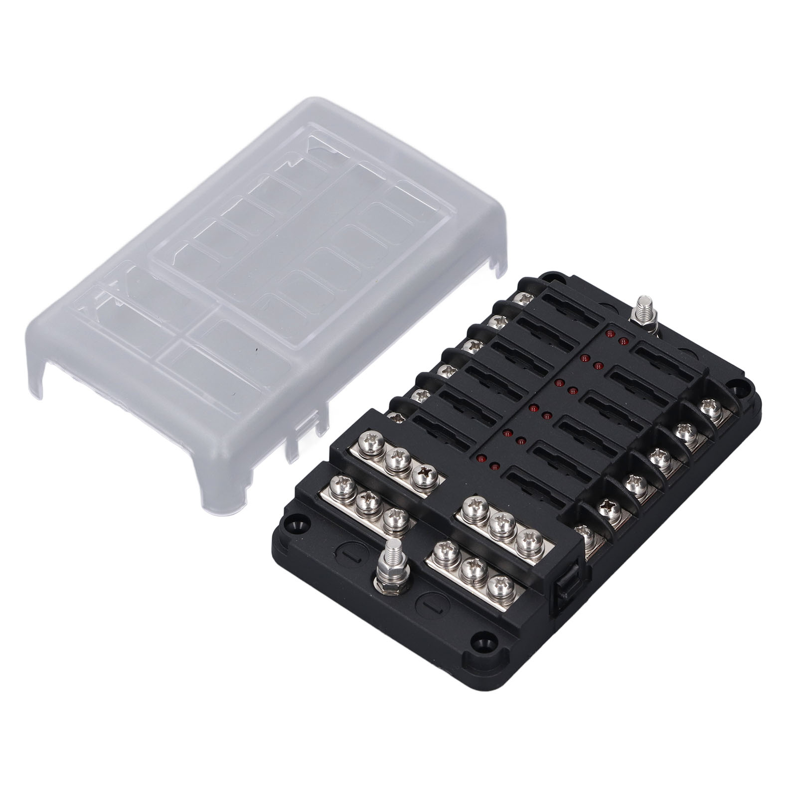 12-fach Sicherungskasten Mit Led-anzeige Und Wasserdichter Abdeckung Für 12v-gleichstromfahrzeuge (auto, Lkw, Boot, Wohnmobil, Anhänger).