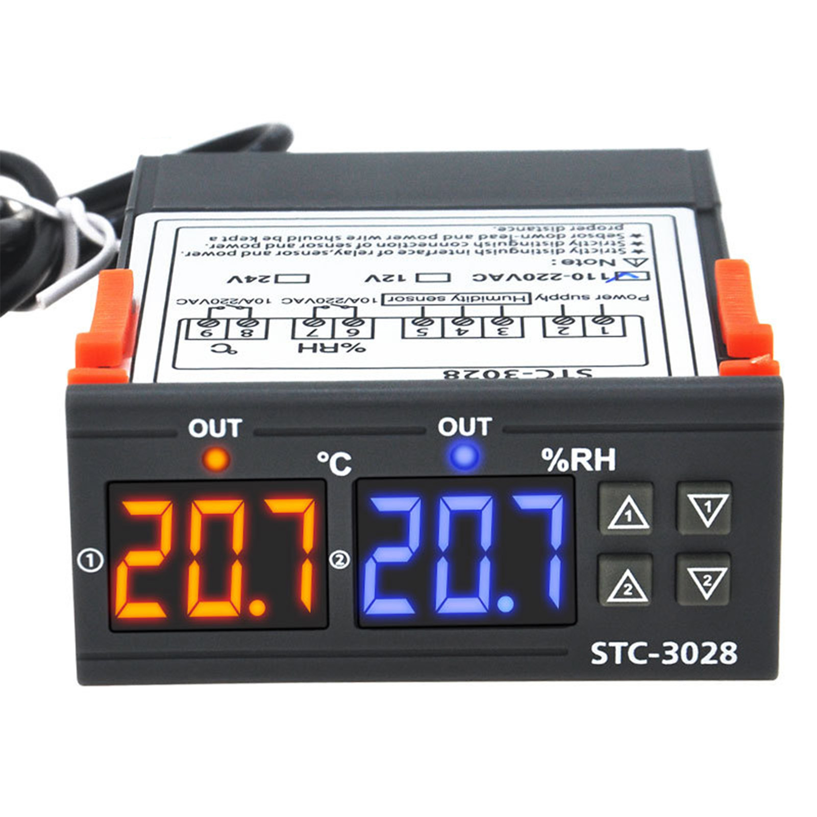 Digitaler Temperatur- Und Feuchtigkeitsregler – Präzises Hygrometer-thermometer, 110 V, Temperaturbereich: 20 °c Bis +80 °c, 0 % Bis +100 % Relative Luftfeuchtigkeit – 220 V