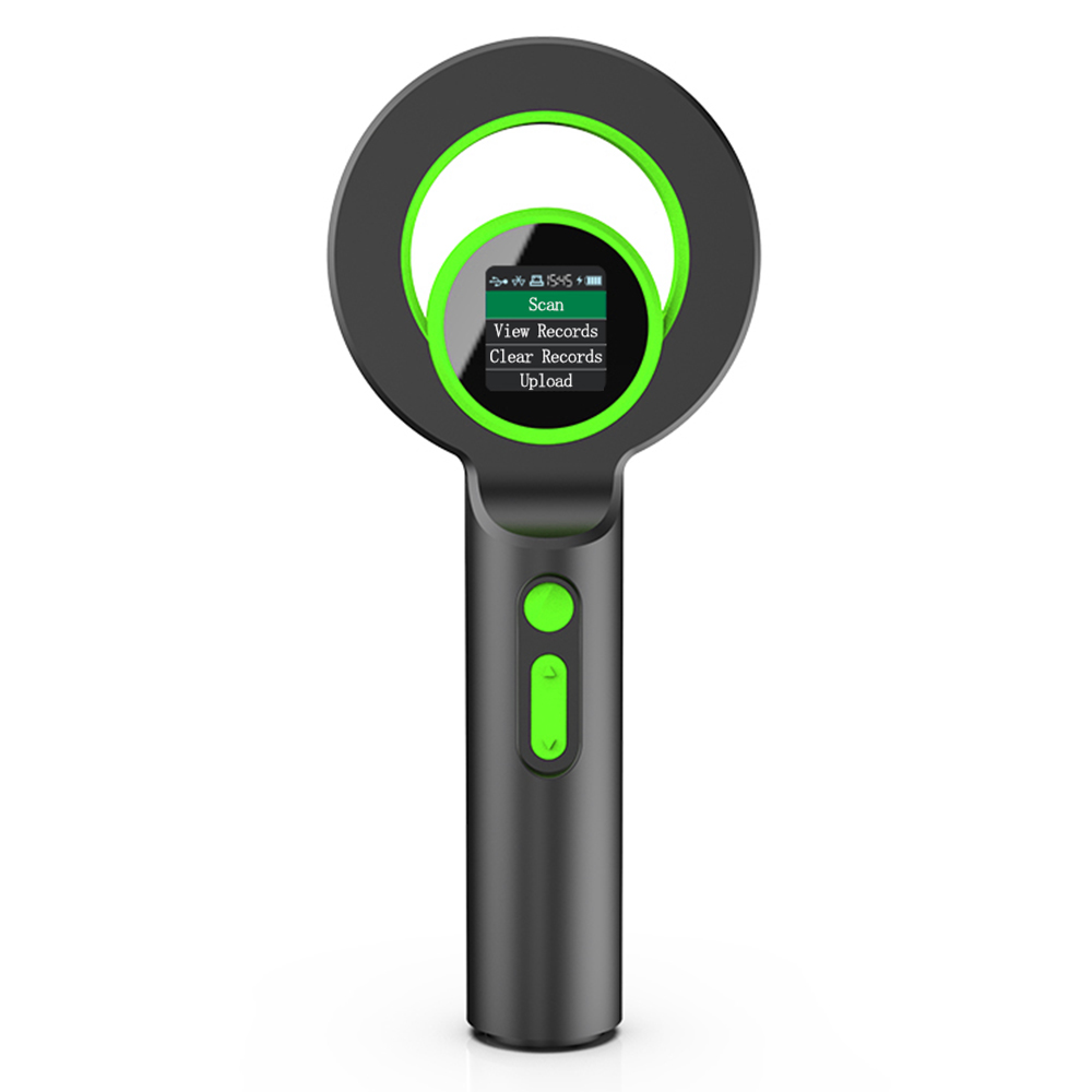 Elektronischer Mikrochip-leser Für Tiere, Tragbares Identifikationslesegerät, Bluetooth-usb-2,4g-verbindung, Speicherkapazität Für 240 Chips, 134,2 Khz Oled-bildschirm.