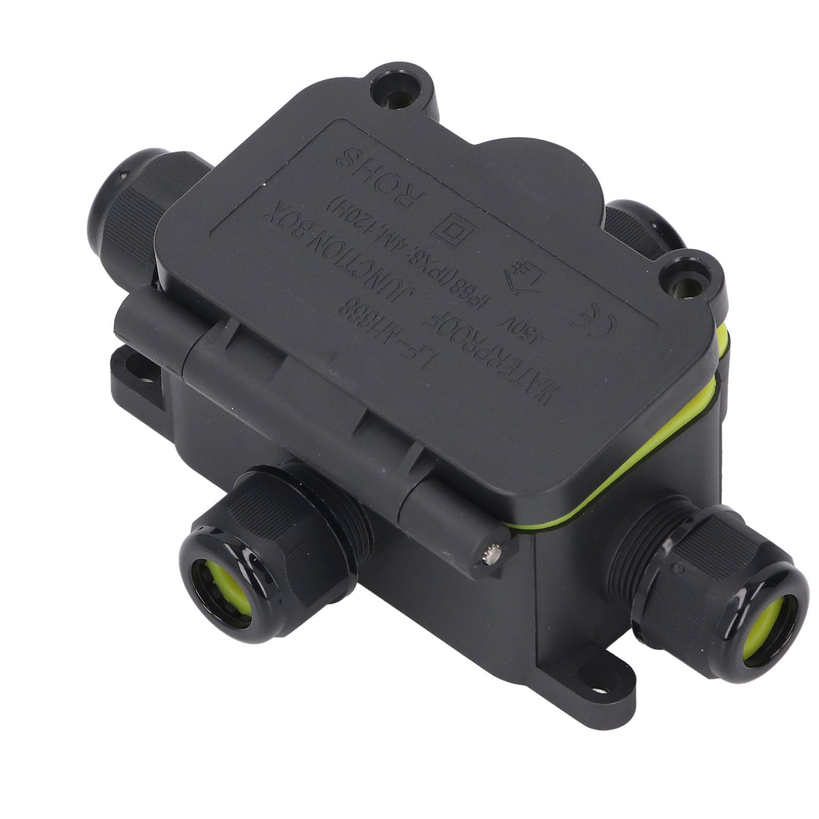 Ip68 Wasserdichte 4-wege-anschlussdose, 450-v-kunststoff-stromkabelkasten Für Led-außenbeleuchtung