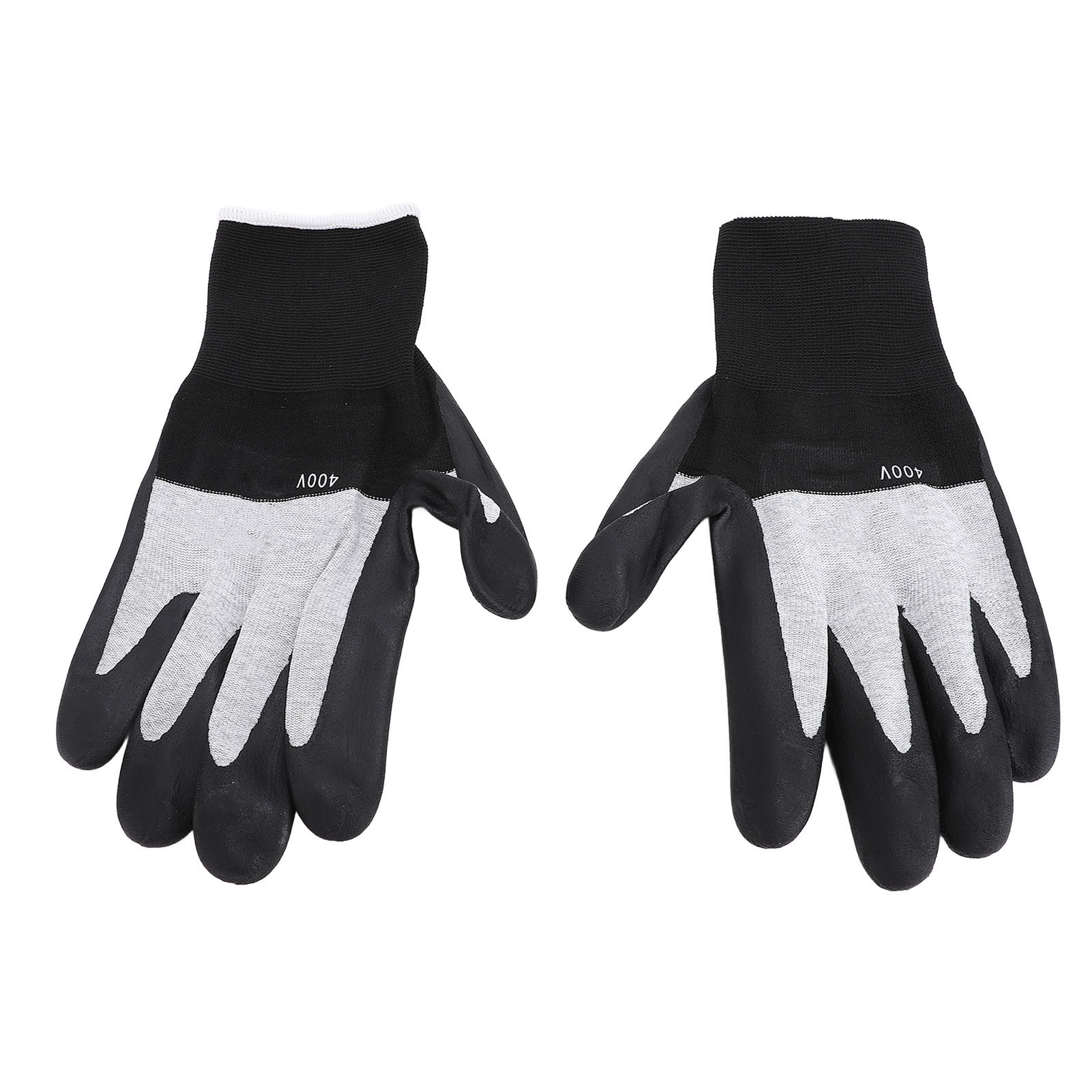 Isolierte Arbeitshandschuhe (1 Paar), Beständig Gegen 400 V, Gummihandfläche, Flammhemmendes Nylon, Für Elektriker