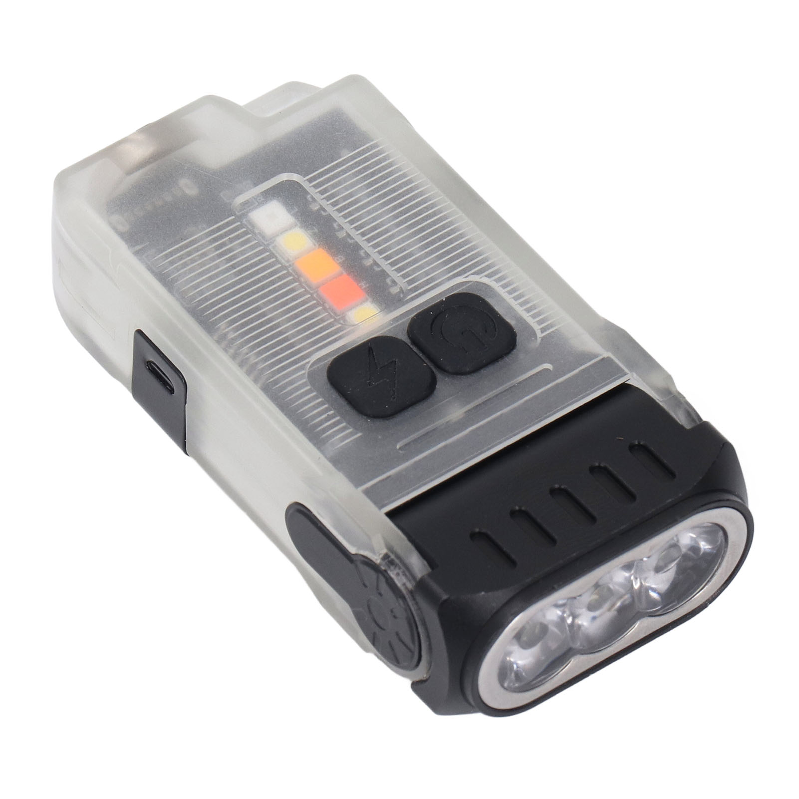 Kleine, Leistungsstarke Led-taschenlampe Mit 1200 Lm, Usb-c-aufladbar, 10 Leuchtmodi, Mini-format, Schlüsselanhänger, Wasserdicht (ip67), V15