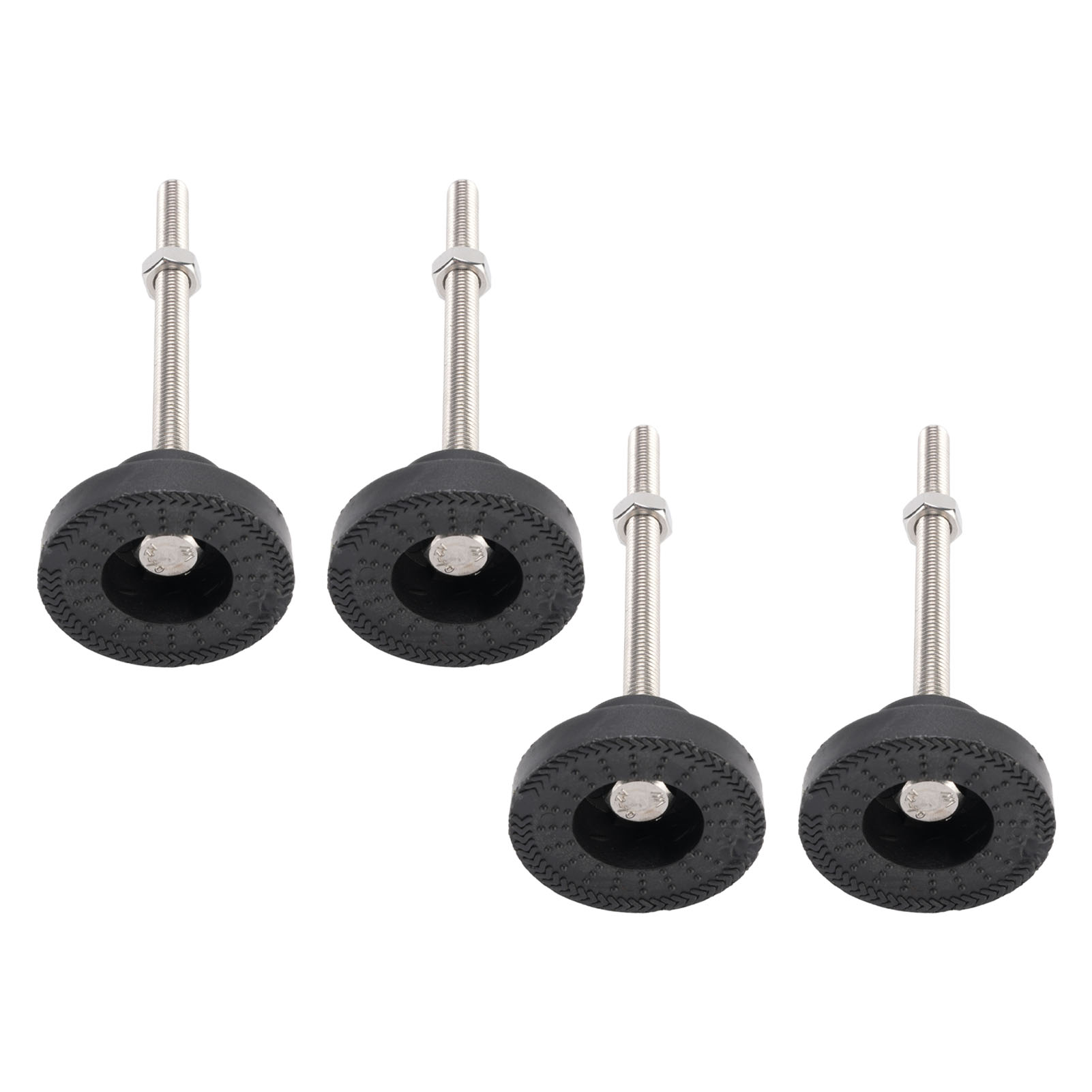 Set Mit 4 Verstellbaren, Rutschfesten M8-nivellierfüßen Aus Gummi Für Werkbänke, Möbel, Tische, Stühle, Regale Usw. (schwarz)