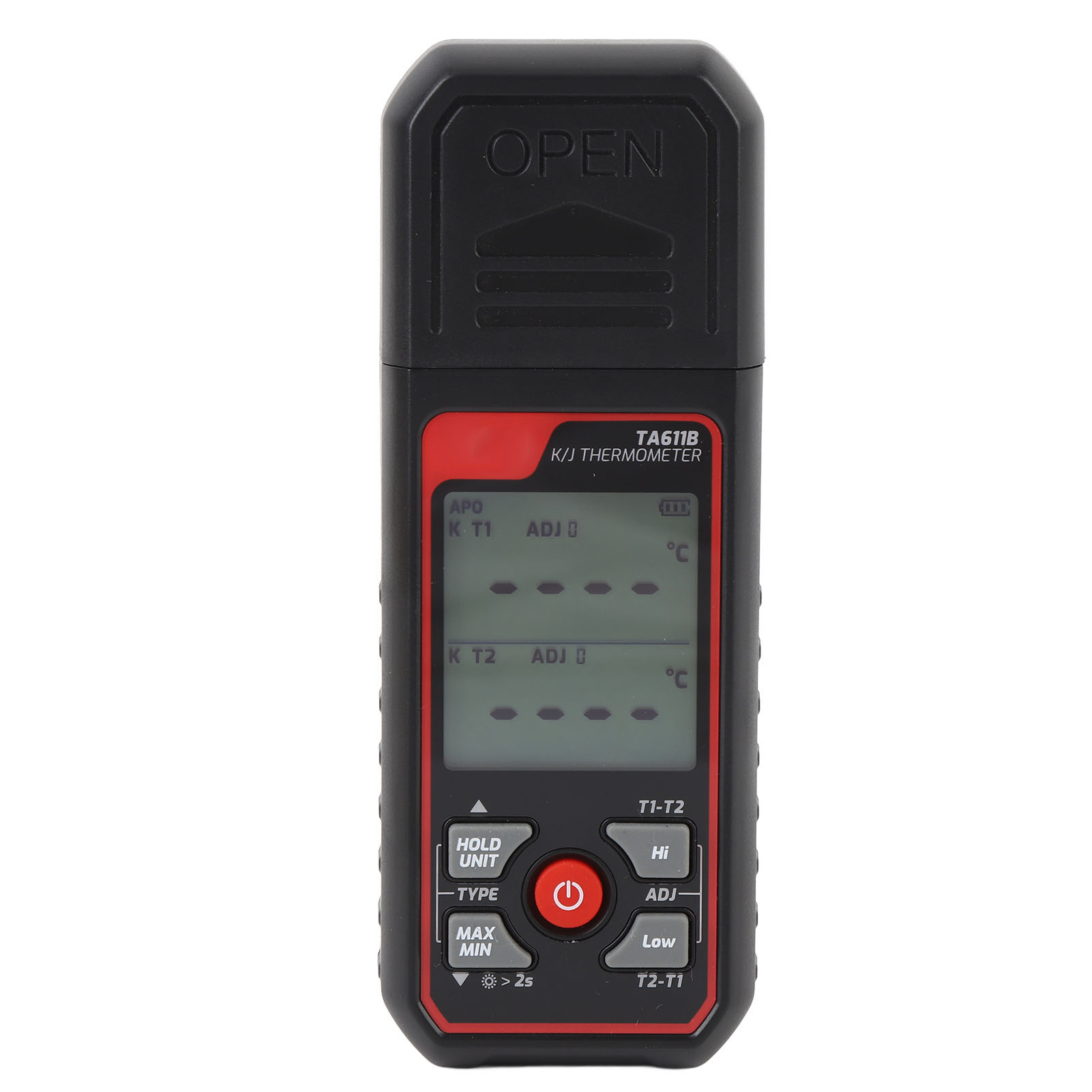 Thermoelement-thermometer Typ Jk, Zweikanal, Digital, Messbereich -200 Bis 1372 °c, Ta611b