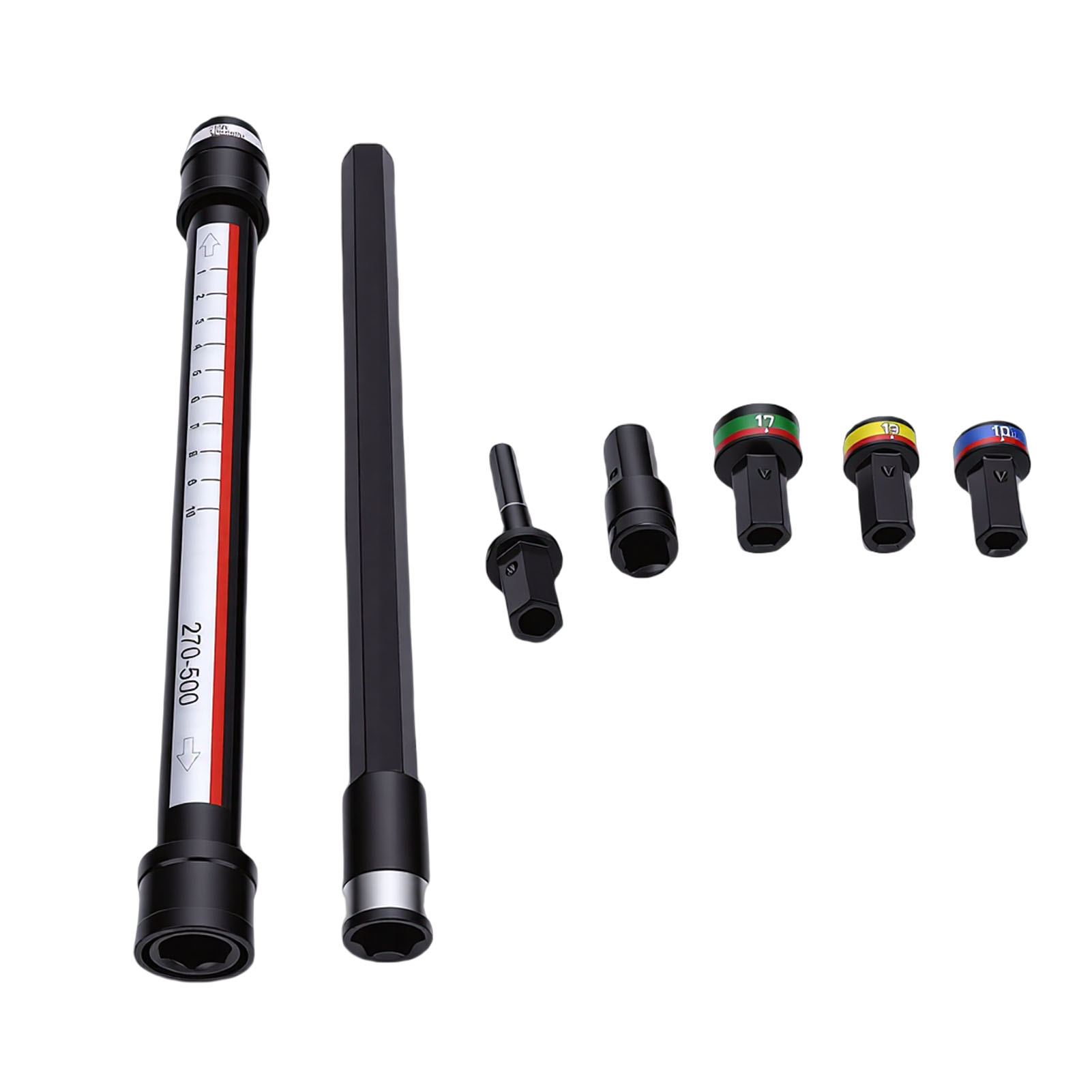 Schnellwechsel-deckenausgleichs-steckdosen-set Für 10 Mm, 13 Mm, 14 Mm Und 17 Mm Deckenstärke, Mit Einer Verlängerung Von 270 Mm Bis 500 Mm