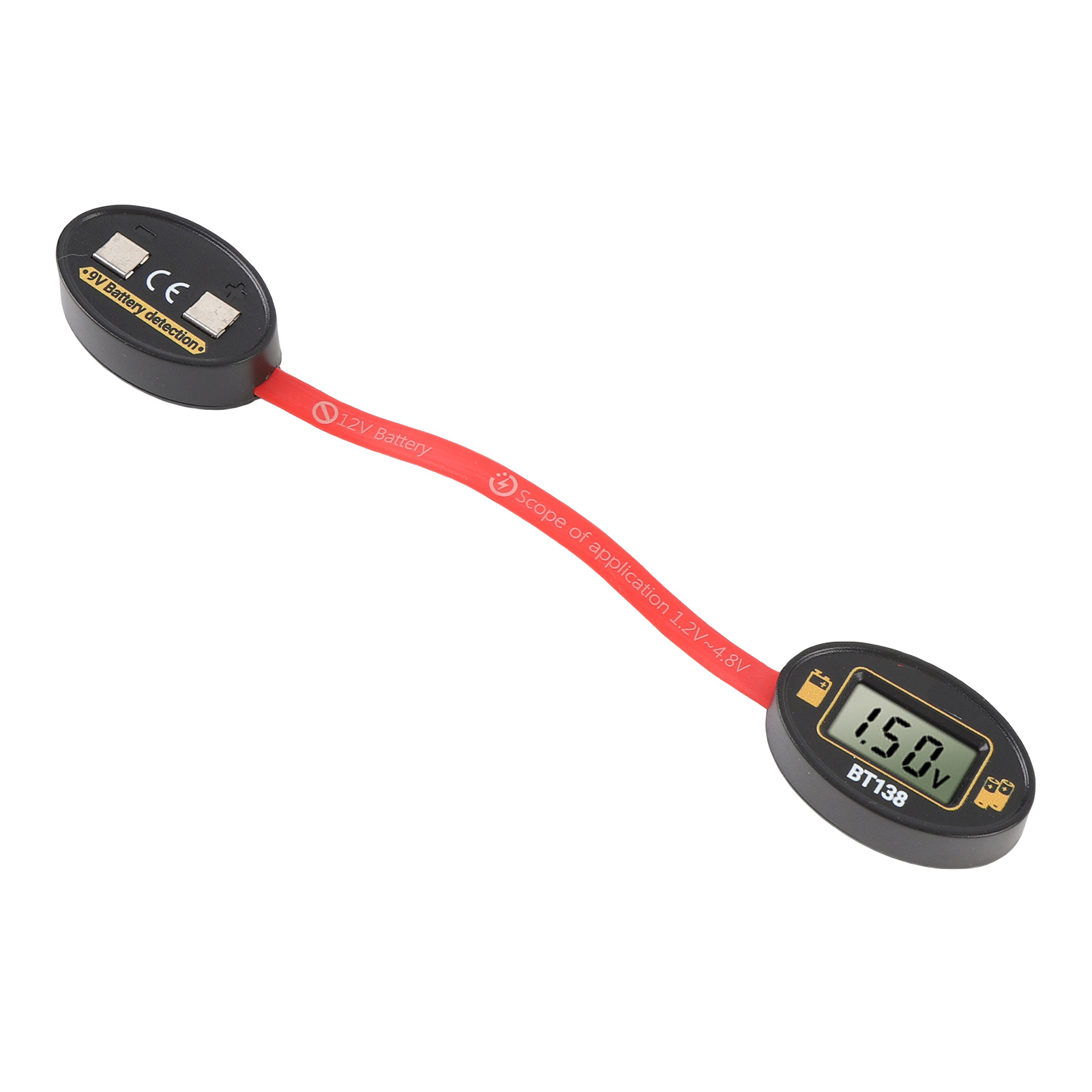 Magnetischer Batterietester – Schnelle Erkennung – Hochpräziser, Tragbarer Digitaler Batteriestandsanzeiger Für 9-v-batterien Von 1,2 Bis 4,8 V