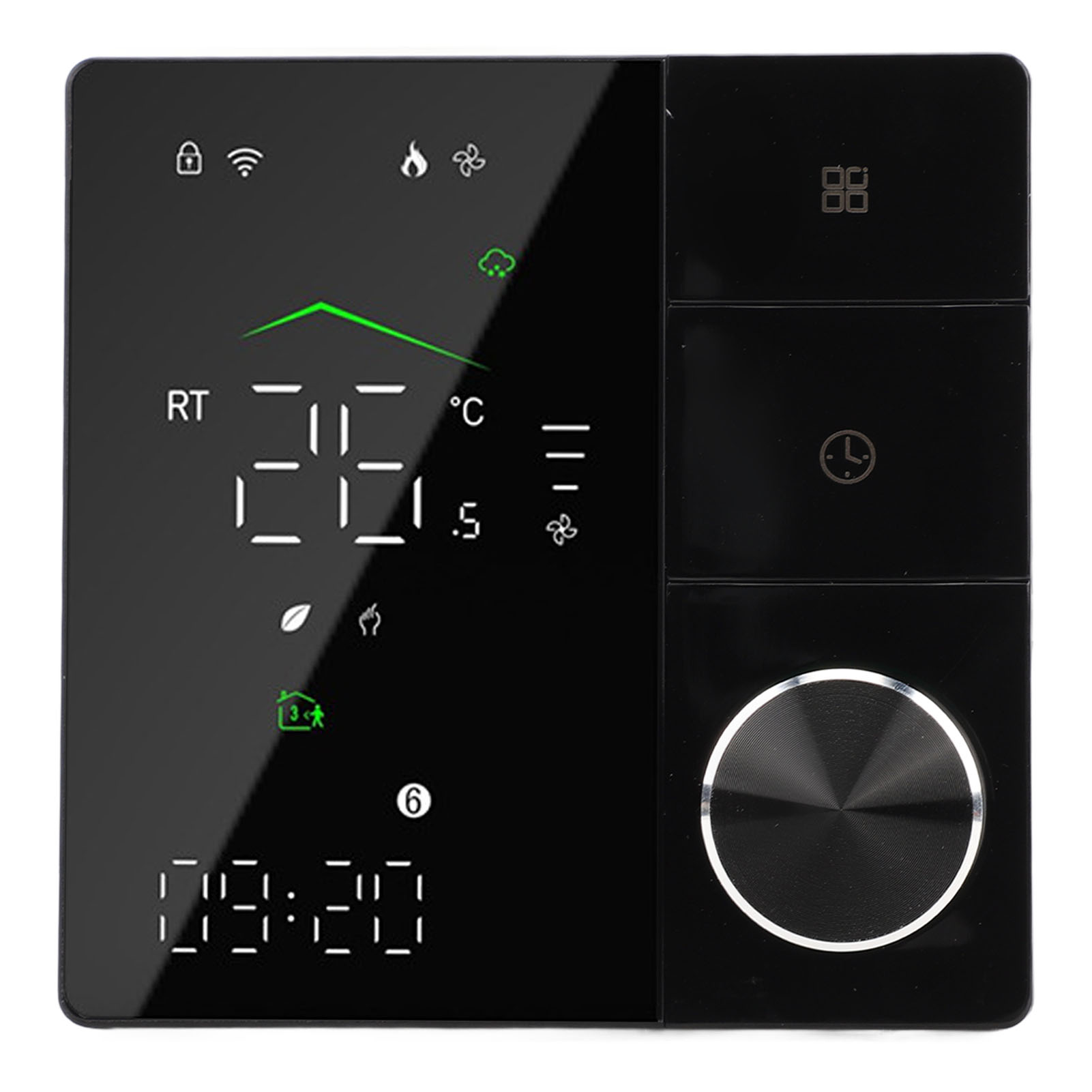 Programmierbarer Thermostat Für Elektrische Hausheizungen, Sprachsteuerung Und App-steuerung, Touchscreen, Wlan, Ac95–240 V