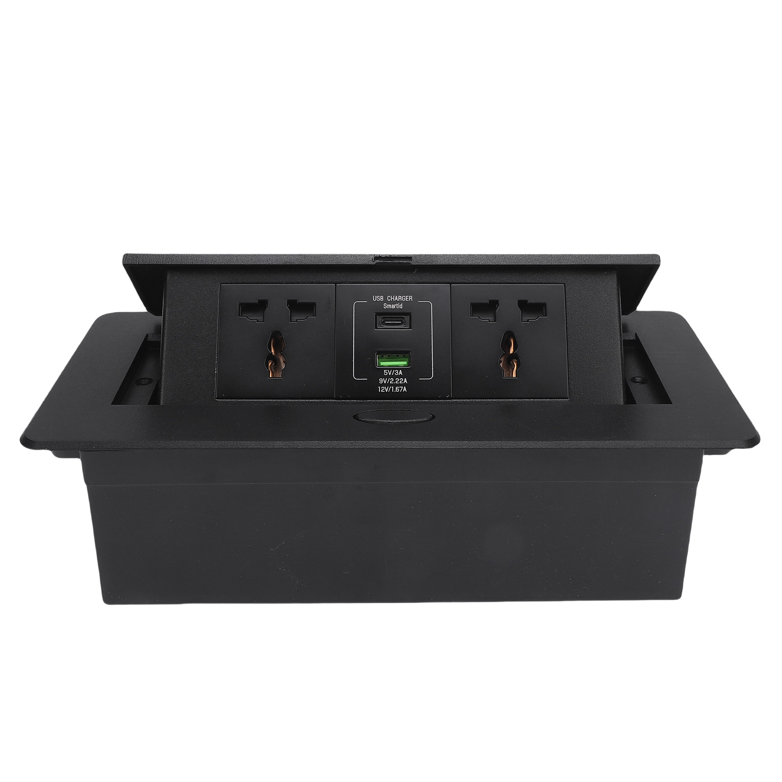 Ausziehbare Tischsteckdosenleiste Mit 2 X 16a 4000w Steckdosen, 1 X Usb-a-anschluss Und 1 X Usb-c-anschluss, Für Konferenzräume