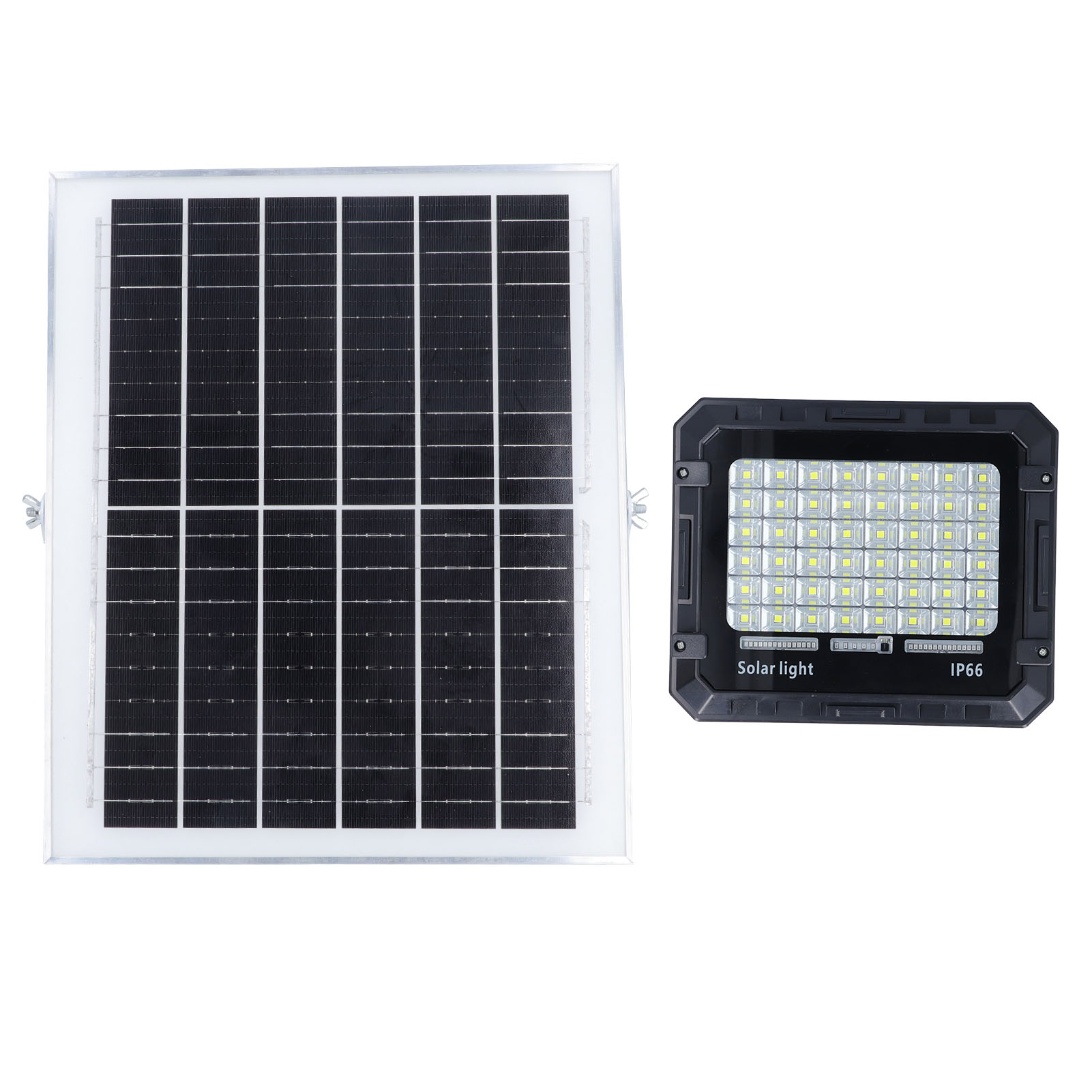 Solar-flutlicht Mit 48 Leds, 200 W, 2000 Lm, 10.000 Mah Akku, Ip66 Wasserdicht, Automatische Dämmerungsaktivierung, Mit Fernbedienung Für Den Außenbereich
