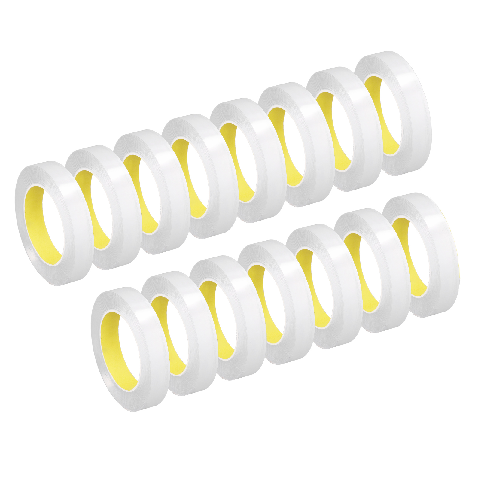 15 Rollen Hochfestes, Transparentes Doppelseitiges Klebeband, 0,1 Mm Dick, 20 Mm Breit, 5 M Lang