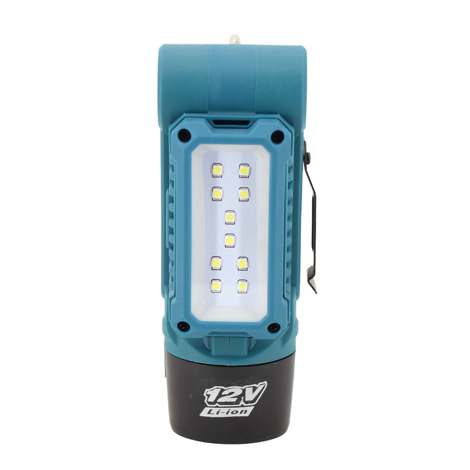 12v Max Led-arbeitsleuchte, 180° Faltbar, 2 Helligkeitsstufen, Akkuladeanzeige, Aufhängehaken Und Magnetische Rückseite, Ideal Für Autoreparaturen Und Camping.