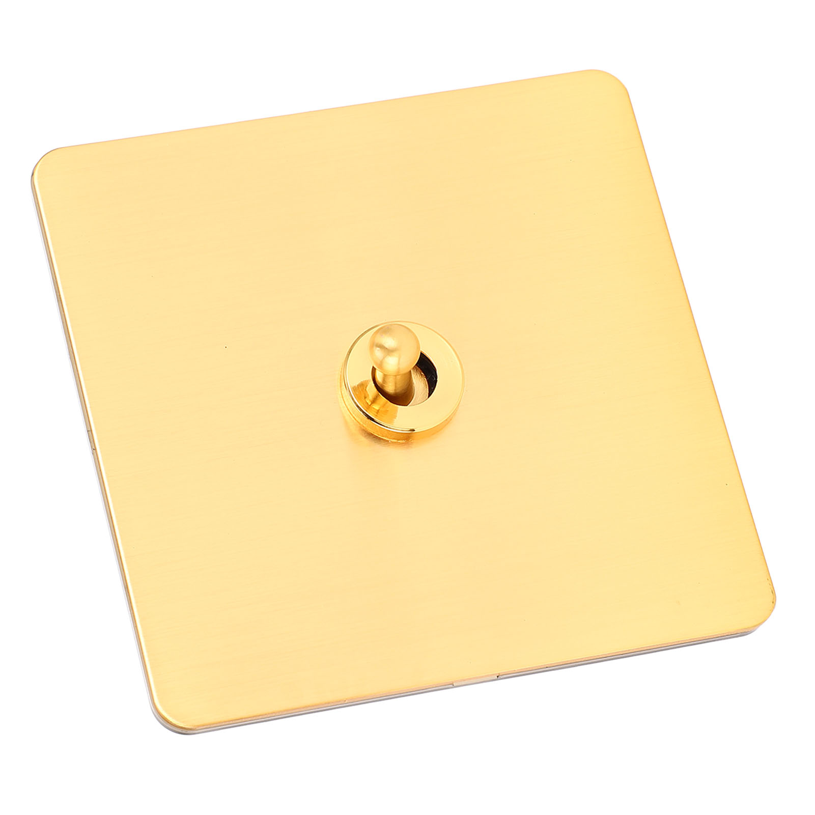 Ac250v 1-fach, 2-positionen-wippschalter Mit Goldfarbener Edelstahlplatte Und Isoliertem Polycarbonat-sockel