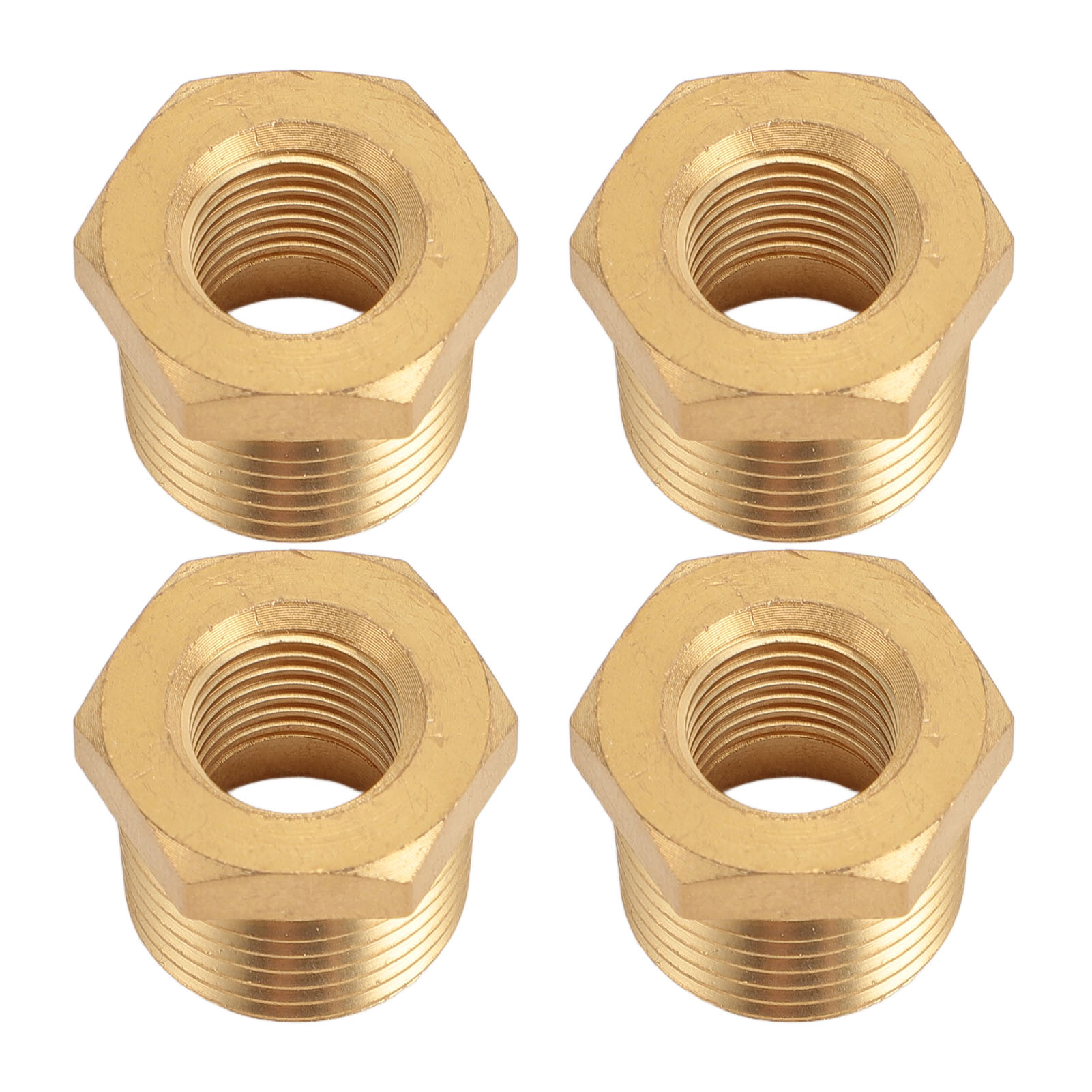 Packung Mit 10 Messing-reduzierstücken 1/2" Npt Außengewinde X 1/4" Npt Innengewinde Für Wasser, Gas Und Öl.