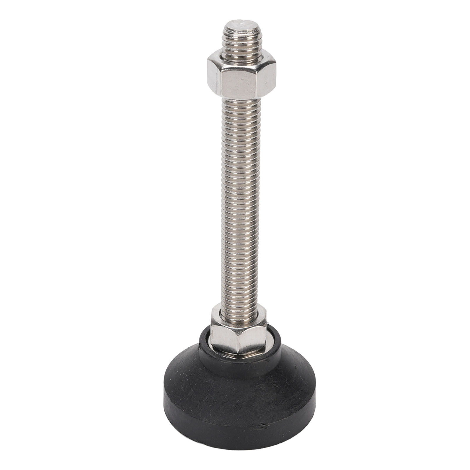 Set Mit 4 Möbelnivellierfüßen, 50 Mm Durchmesser X 12 Mm Länge X 100 Mm Durchmesser, Rund, Rutschfeste Gummibasis, Verstellbar, Für Regale Und Schränke