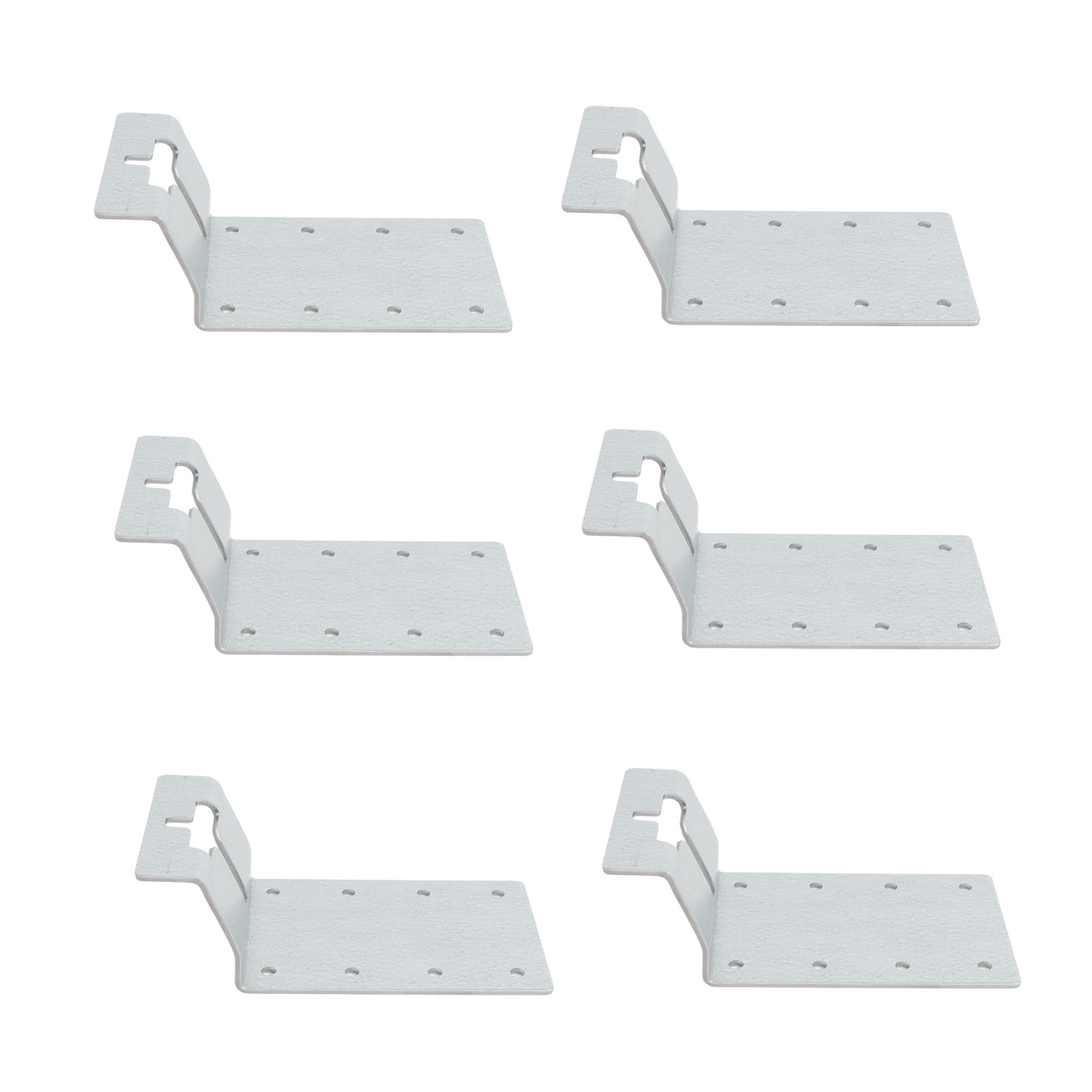 Set Mit 6 Multifunktionalen 7,6 Cm (3 Zoll) Eisenbefestigungswinkeln Für T-pfosten, Briefkästen Und Zäune, Inklusive Gartenzubehör.