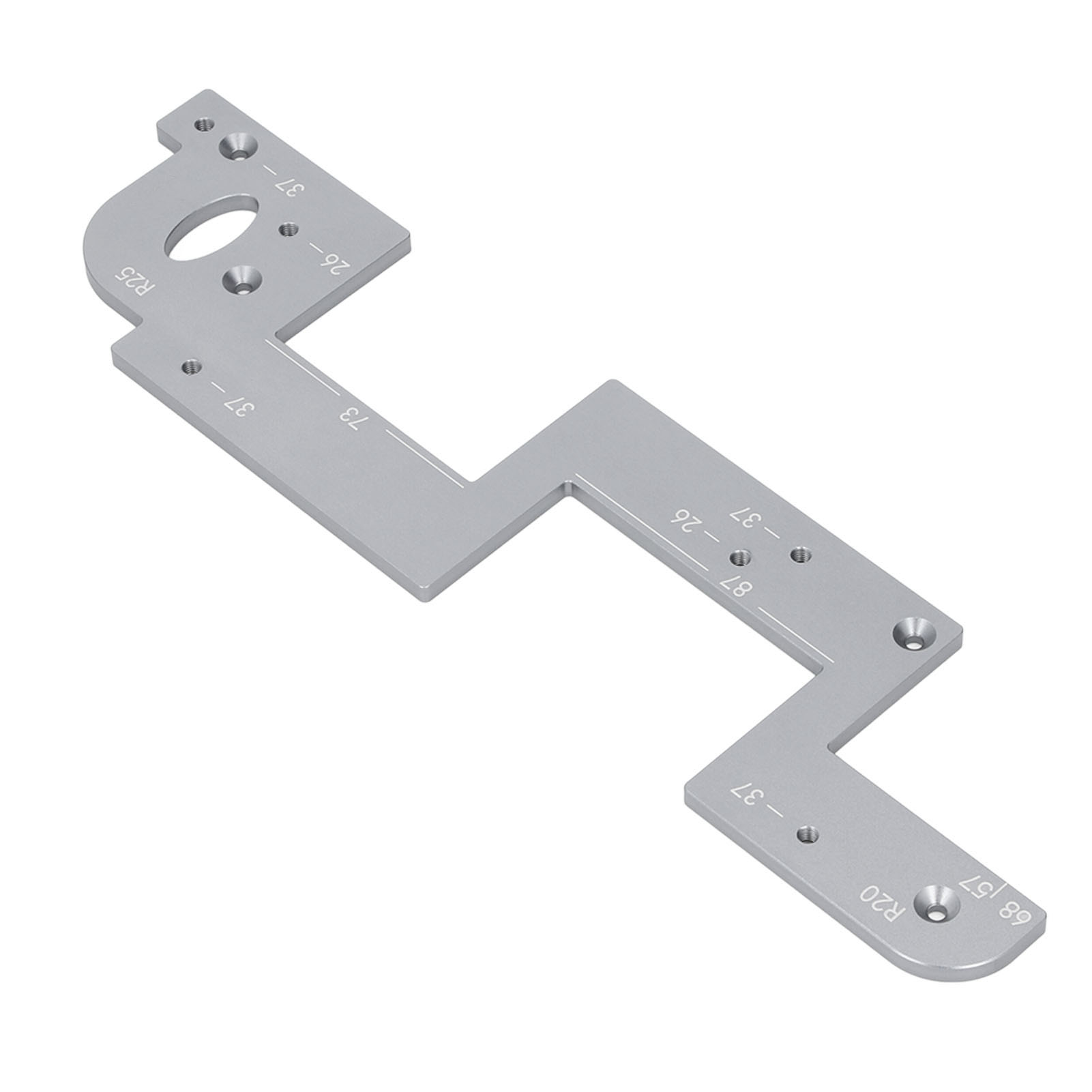 Hochpräzise Fräsvorrichtung Für Grifflose Schranktüren Aus Aluminiumlegierung, 6 Mm Nutprofil, Silberfarben
