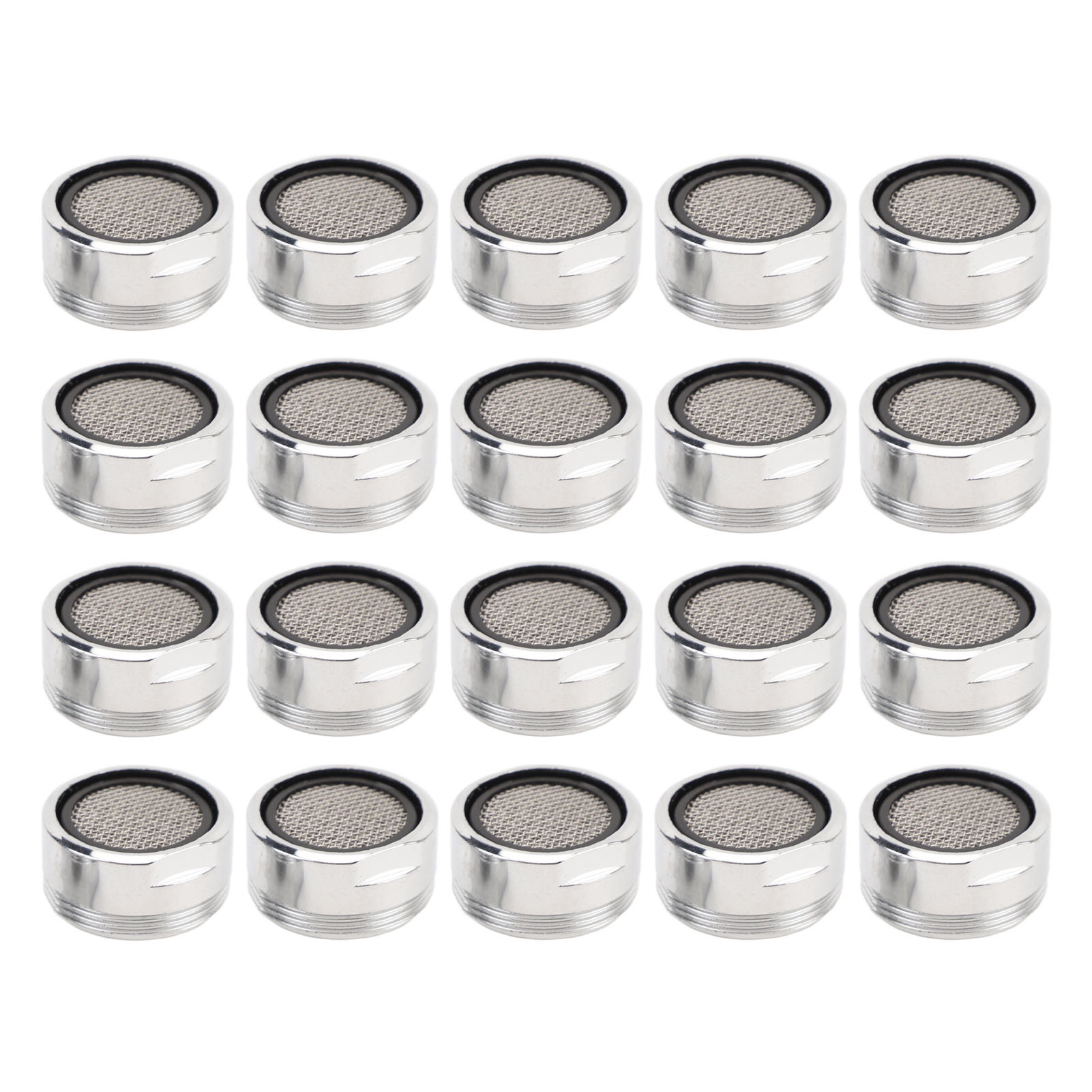 Packung Mit 20 Ersatz-luftsprudlern Für Badezimmer- Oder Küchenspülenarmaturen, 24 Mm (15/16 Zoll) Edelstahlspindel, Messinggehäuse Mit Unterlegscheiben.