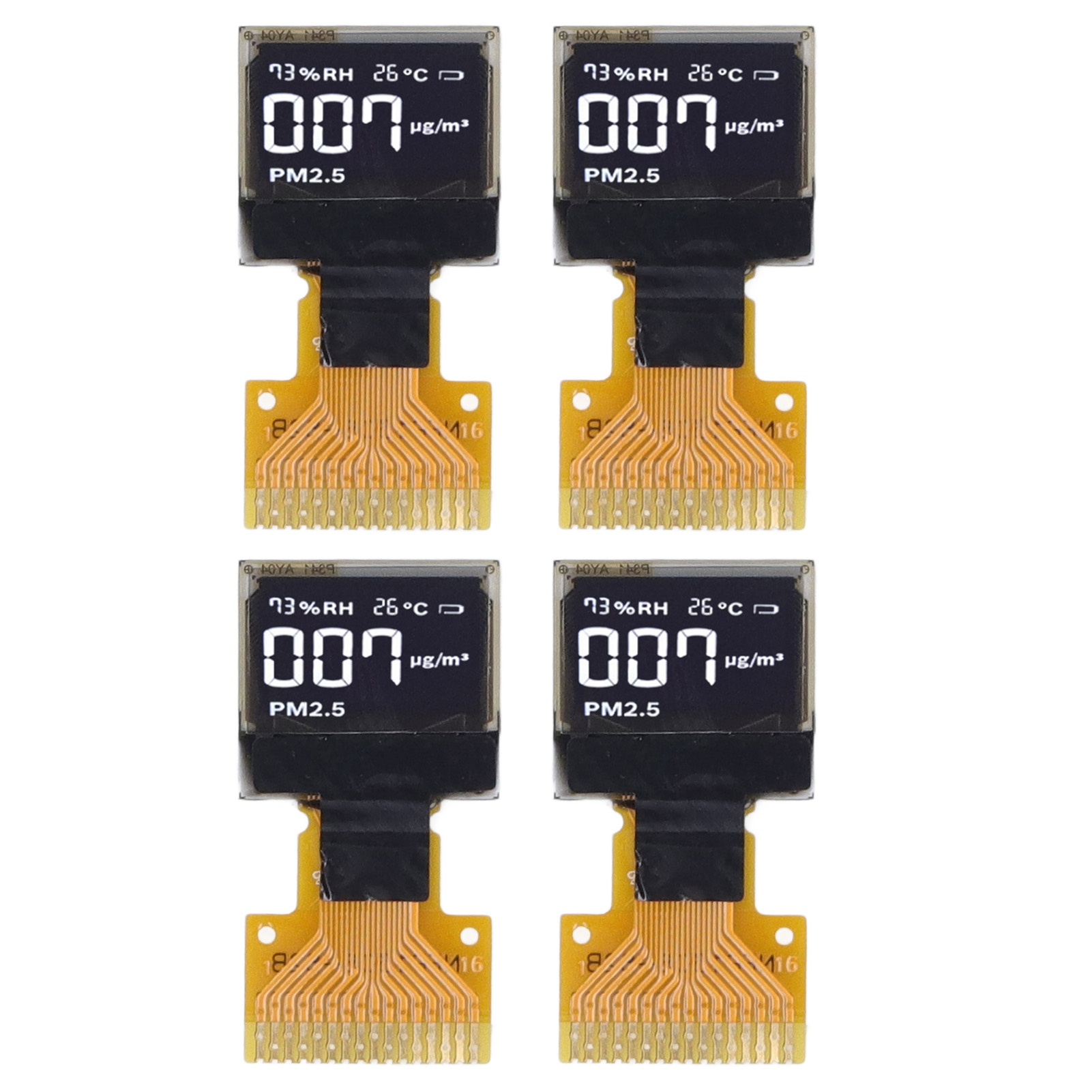 Weißes Oled-displaymodul 70 X 40 Ssd1315, Spi/iic-schnittstelle, 16-polig, 4 Stück, 0,42 Zoll