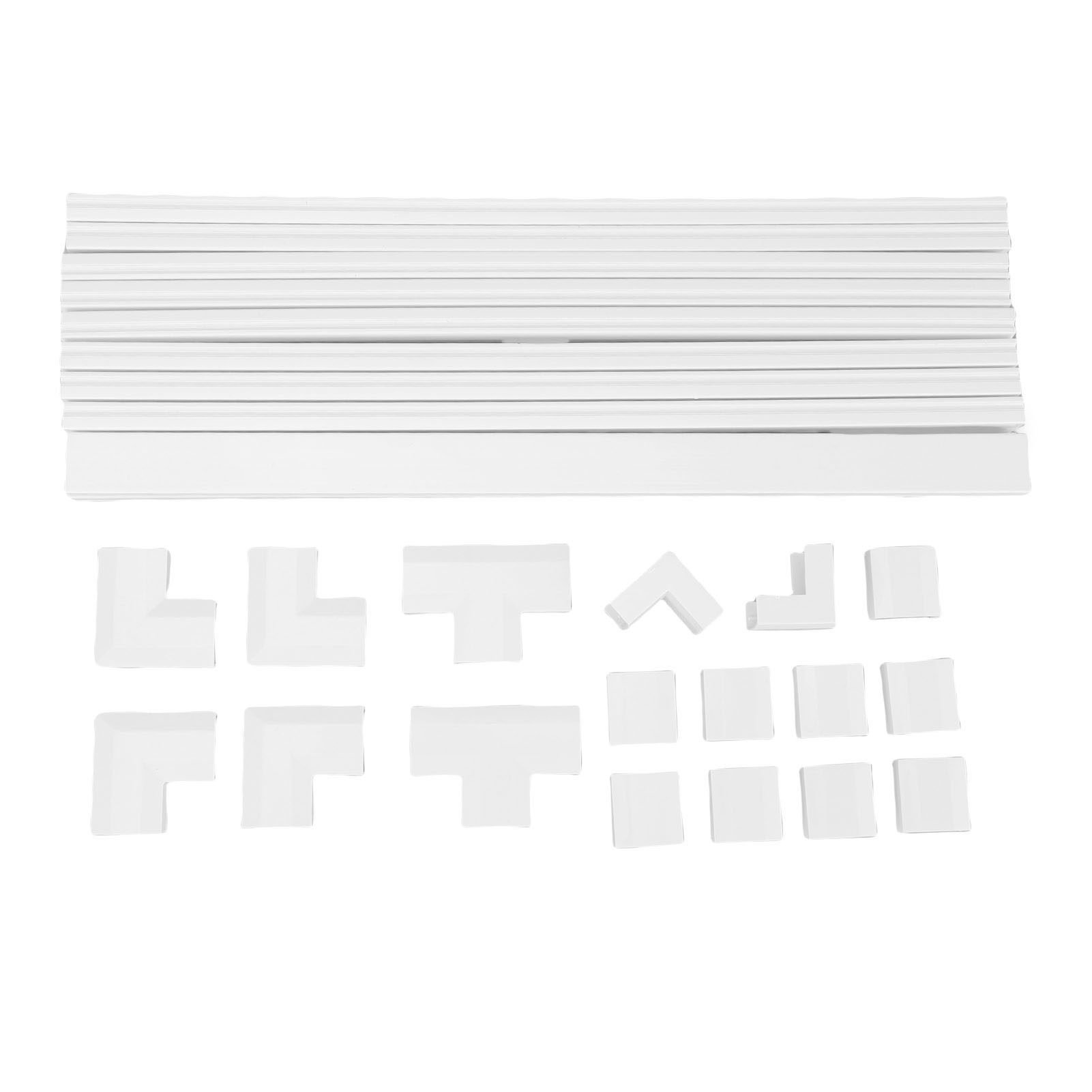 Packung Mit 10 Feuerhemmenden Pvc-wandkabelabdeckungen, Zuschneidbar Und Überstreichbar, Maße 25 Mm X 13 Mm, Für 4 Bis 5 Ethernet-kabel Oder 5 Bis 6 Kupferdrähte.