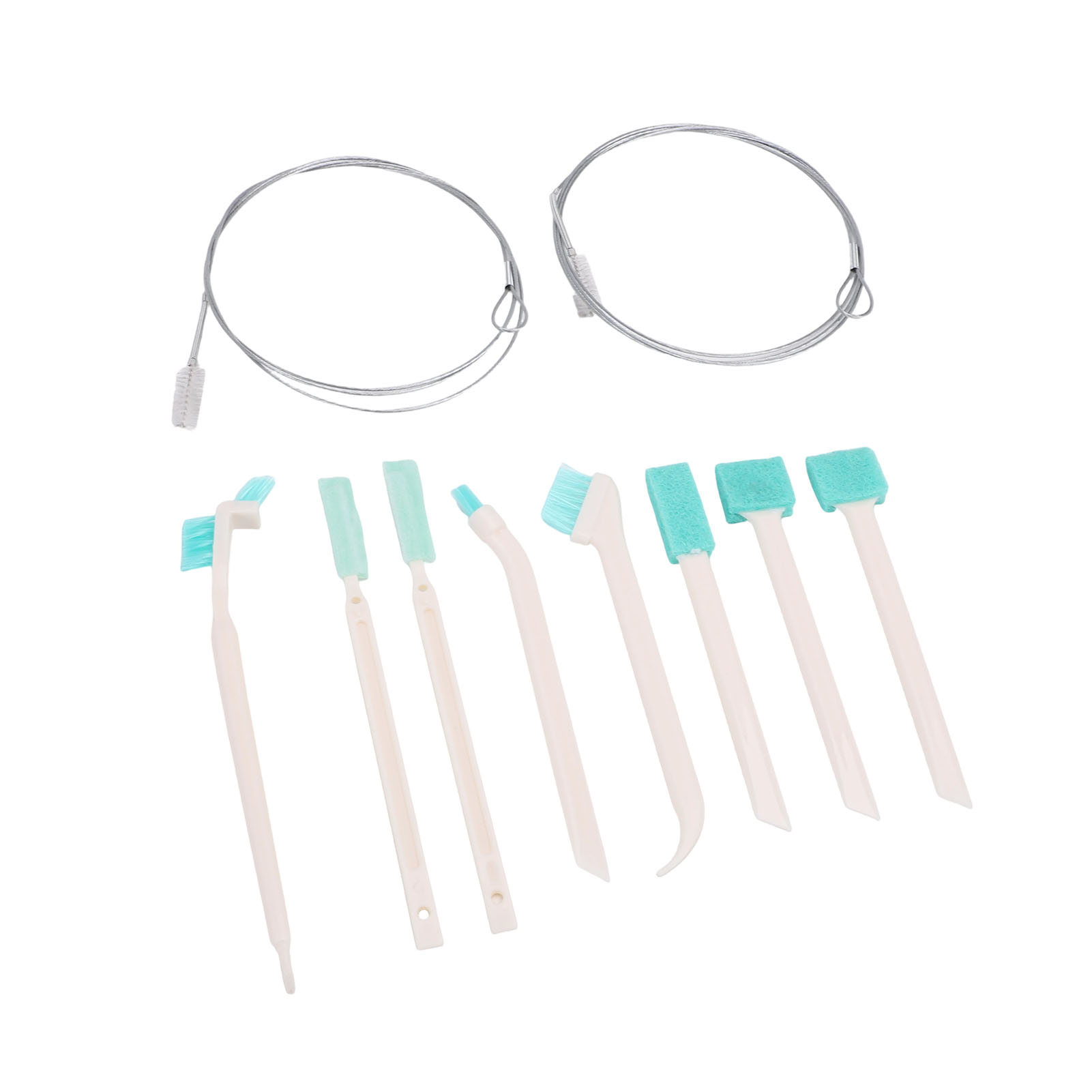 Set Bestehend Aus 10 Reinigungsbürsten Für Eismaschinen, Arbeitsplattenreinigungsbürsten, 2 Rohrbürsten À 140 Cm Und 8 Fugenbürsten Mit Nylonborsten.
