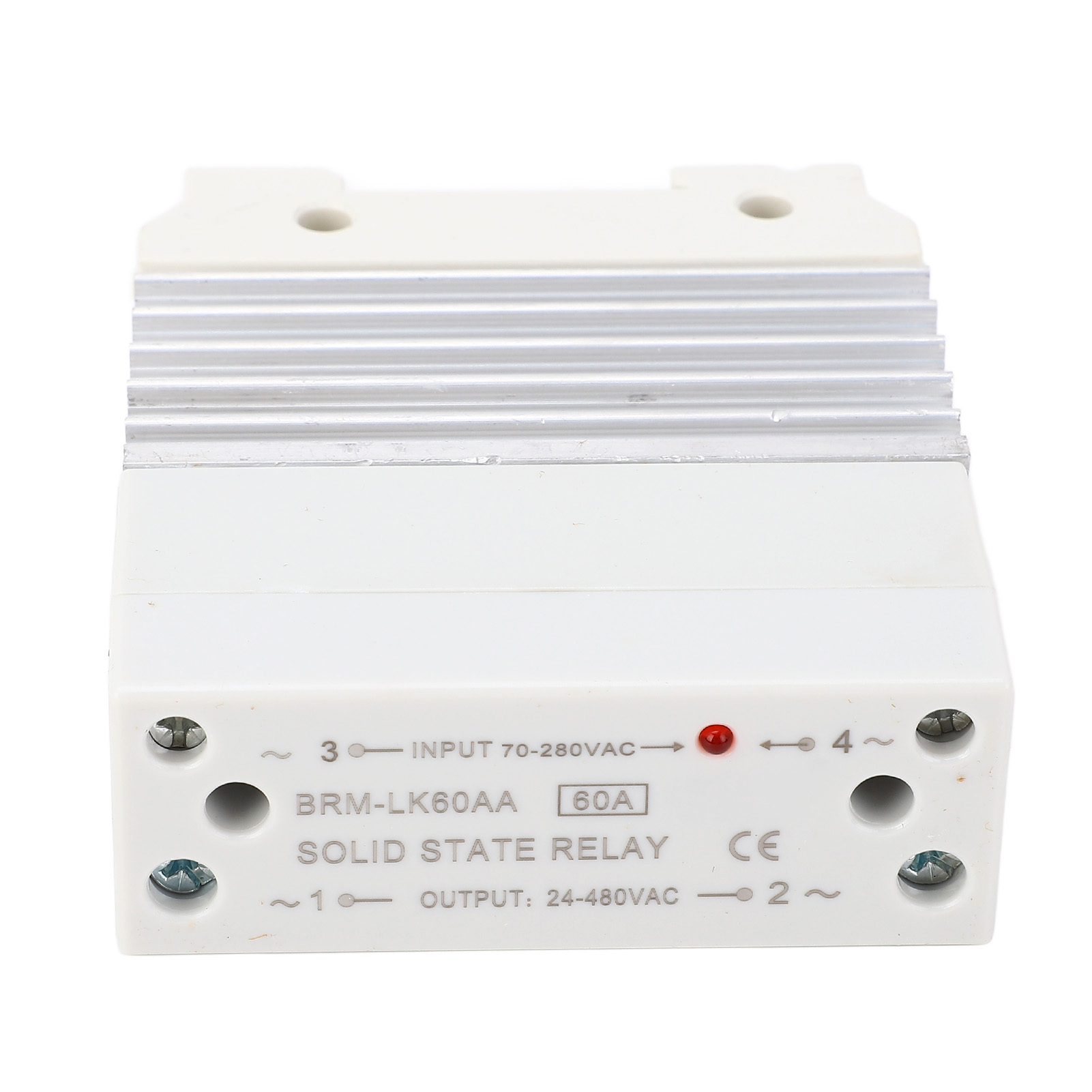 Ac/ac-halbleiterrelais Mit Integriertem Kühlkörper, Einphasiges Ssr-modul Zur Schienenmontage, 70–280 V Ac Eingang, 24–480 V Ac Ausgang