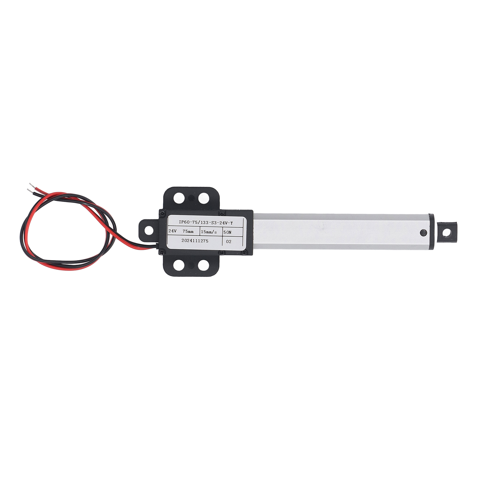 24-v-dc-mini-linearantrieb Mit Flügeln, Automatischer Teleskopierbarer Elektrischer Linearantrieb, Geschwindigkeit 15 Mm/s, Hub 75 Mm, Schubkraft 50 N
